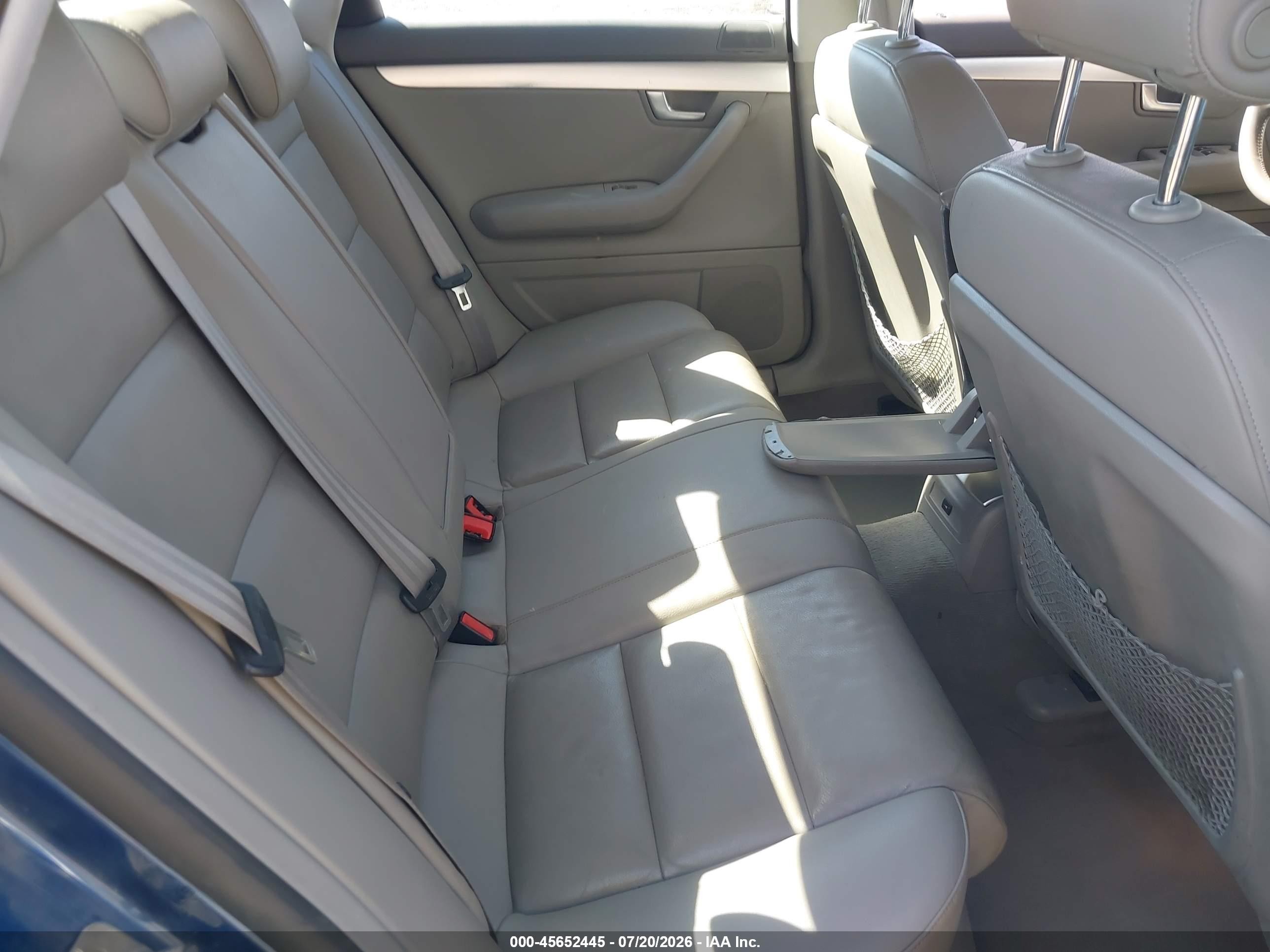 2007 Audi A4 2.0t Blue vin: WAUDF78E37A161579