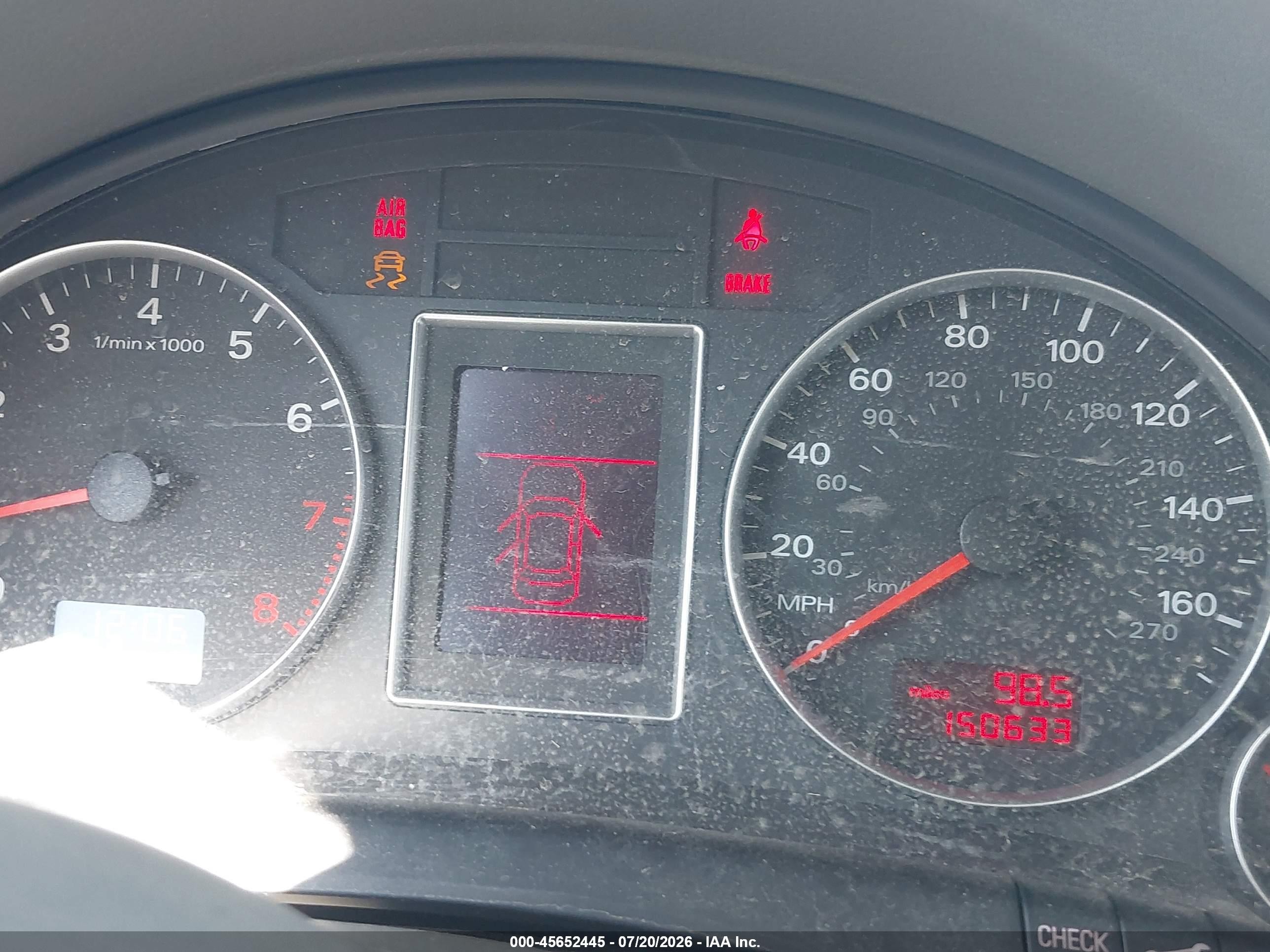 2007 Audi A4 2.0t Blue vin: WAUDF78E37A161579