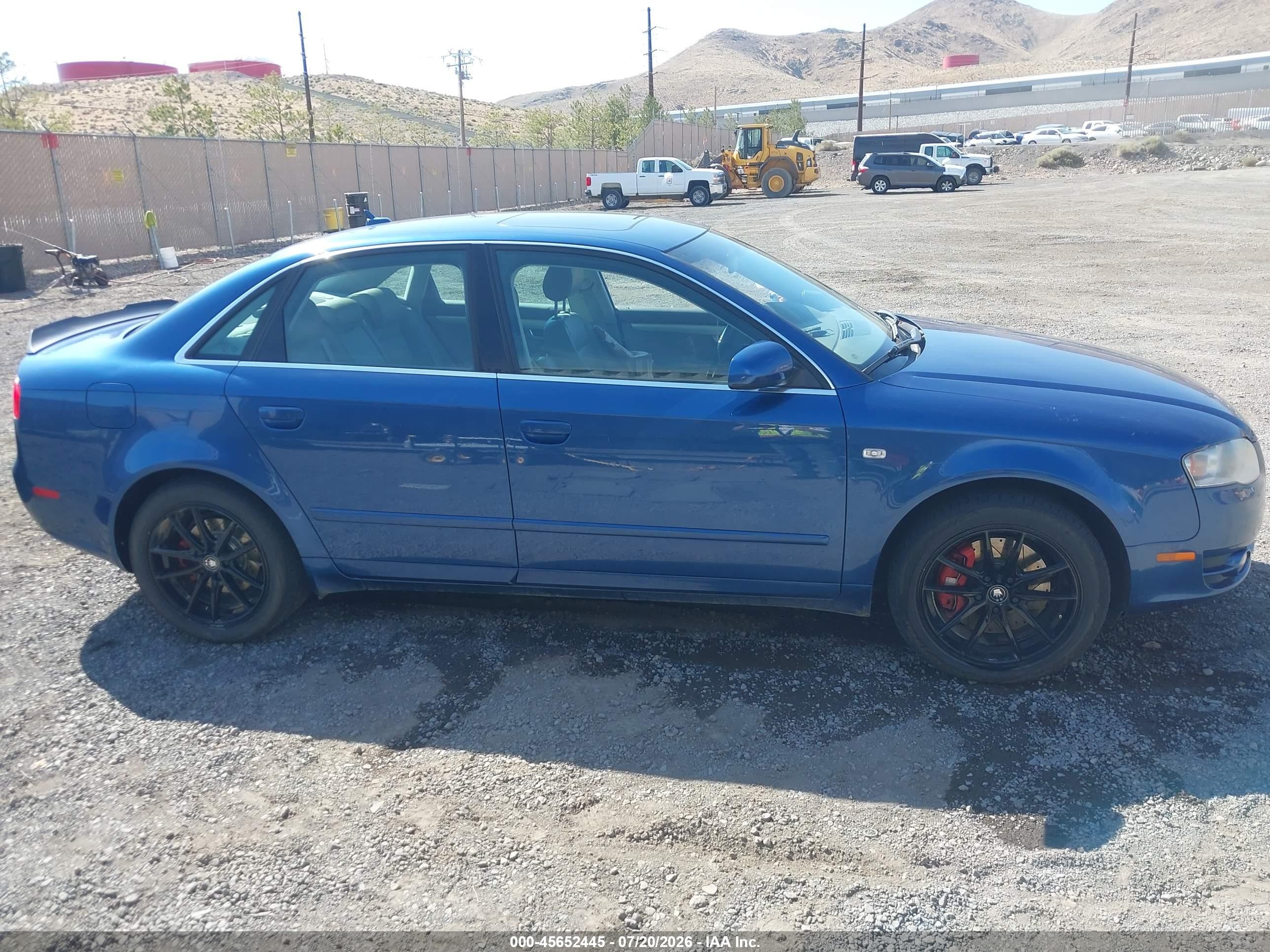 2007 Audi A4 2.0t Blue vin: WAUDF78E37A161579