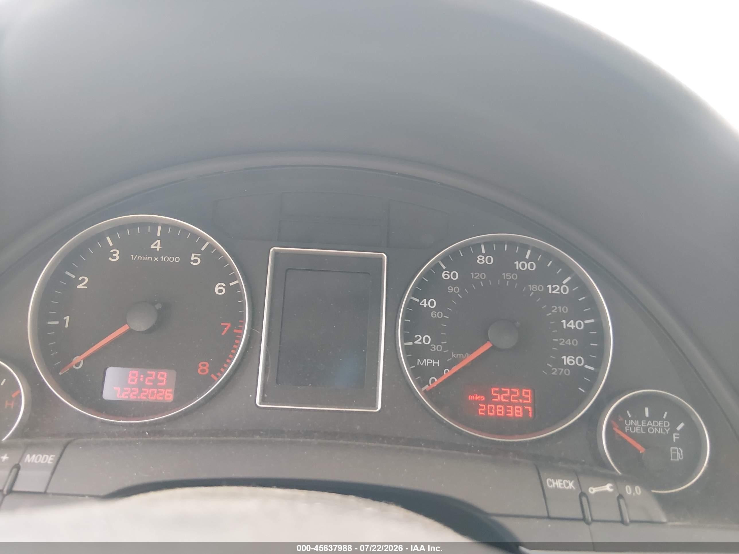 2007 Audi A4 2.0t Gray vin: WAUDF78E47A038776