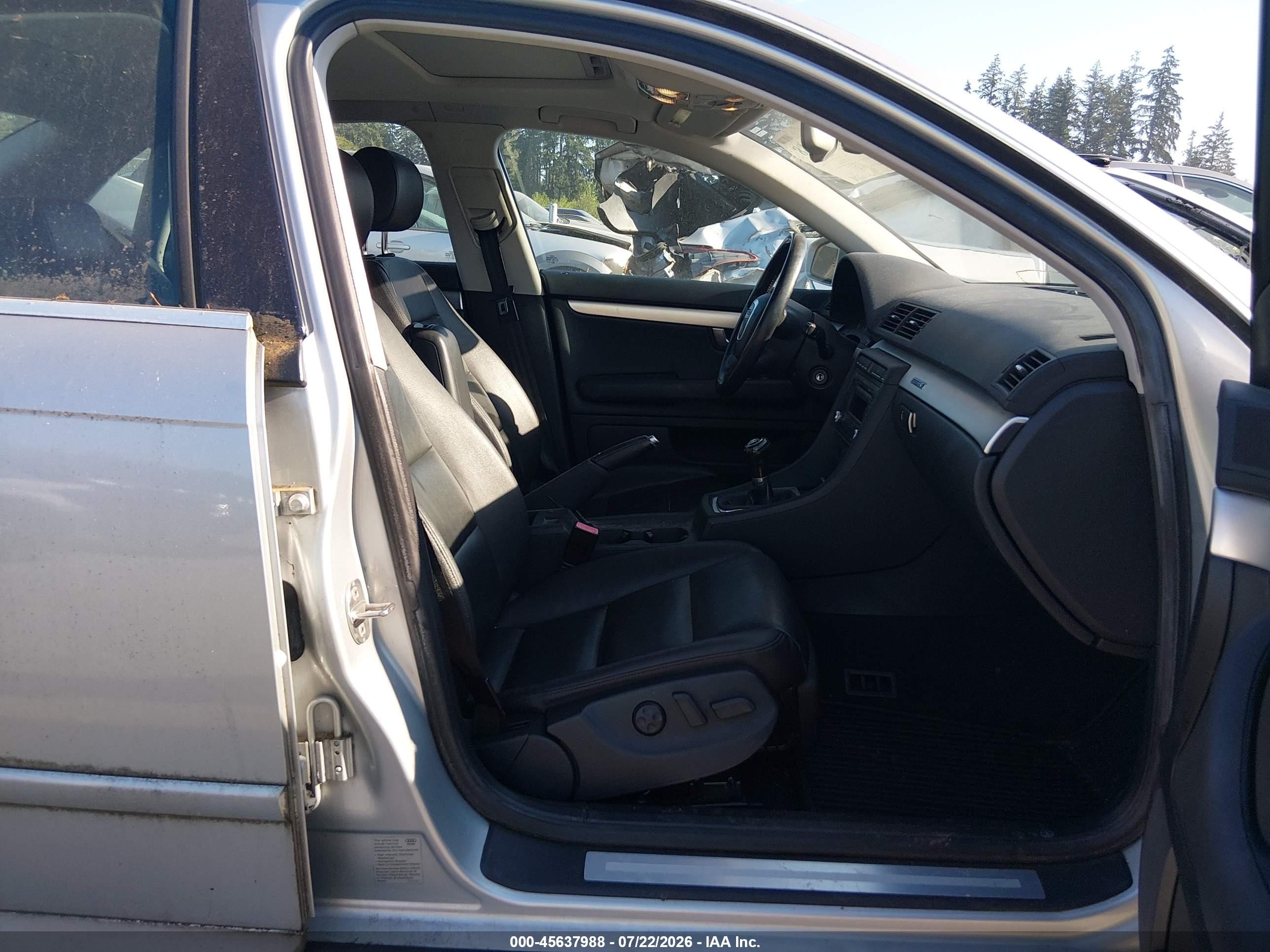 2007 Audi A4 2.0t Gray vin: WAUDF78E47A038776