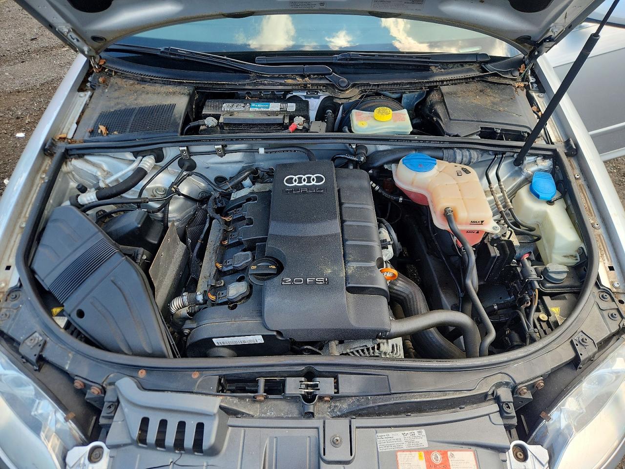 2008 Audi A4 2.0t Quattro Silver vin: WAUDF78E48A051285