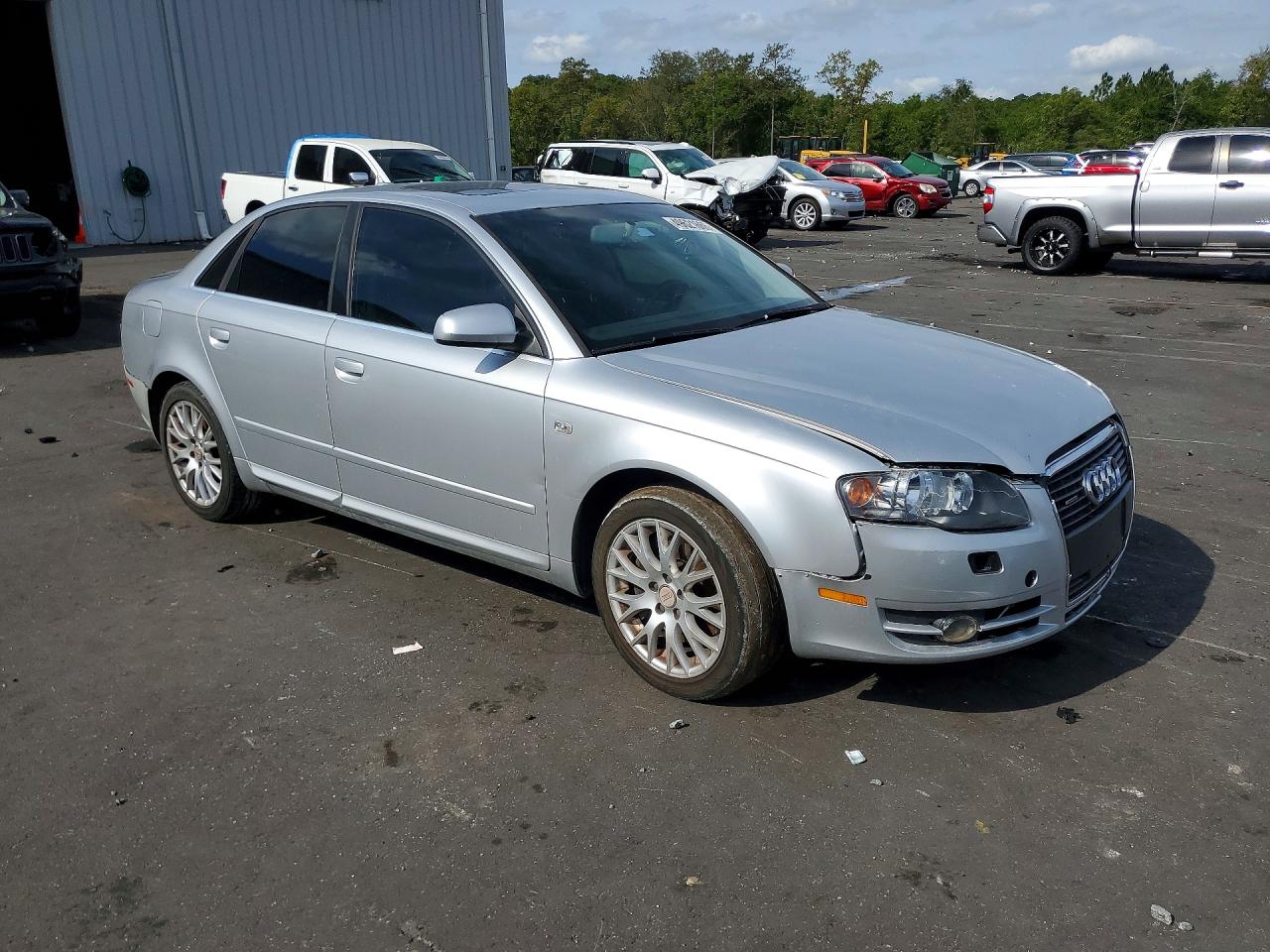 2008 Audi A4 2.0t Quattro Silver vin: WAUDF78E48A163164