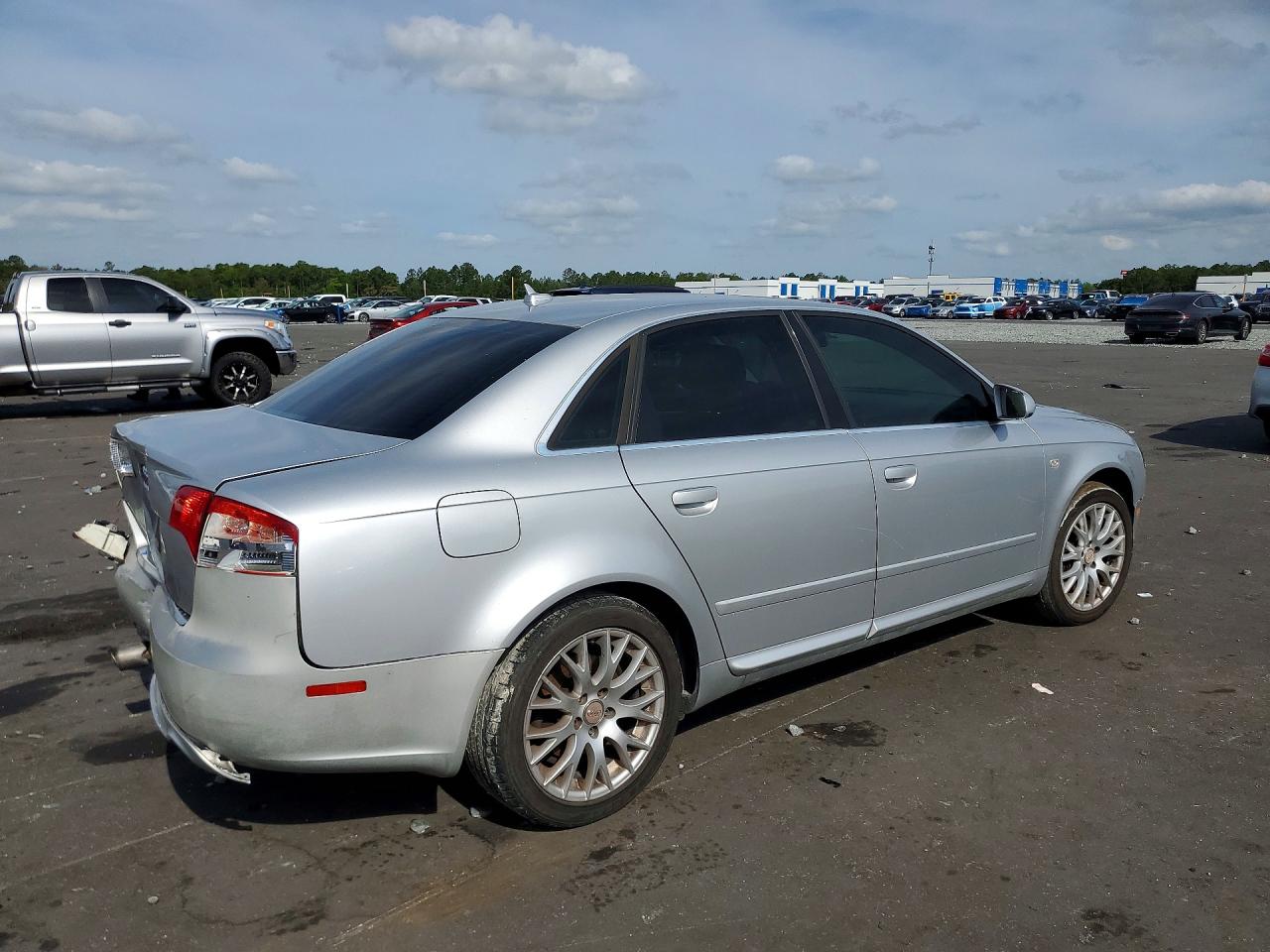 2008 Audi A4 2.0t Quattro Silver vin: WAUDF78E48A163164