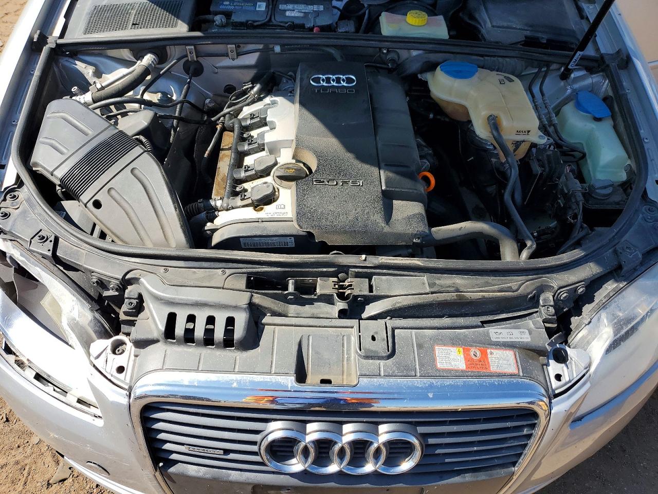 2006 Audi A4 2.0t Quattro Silver vin: WAUDF78E56A239276