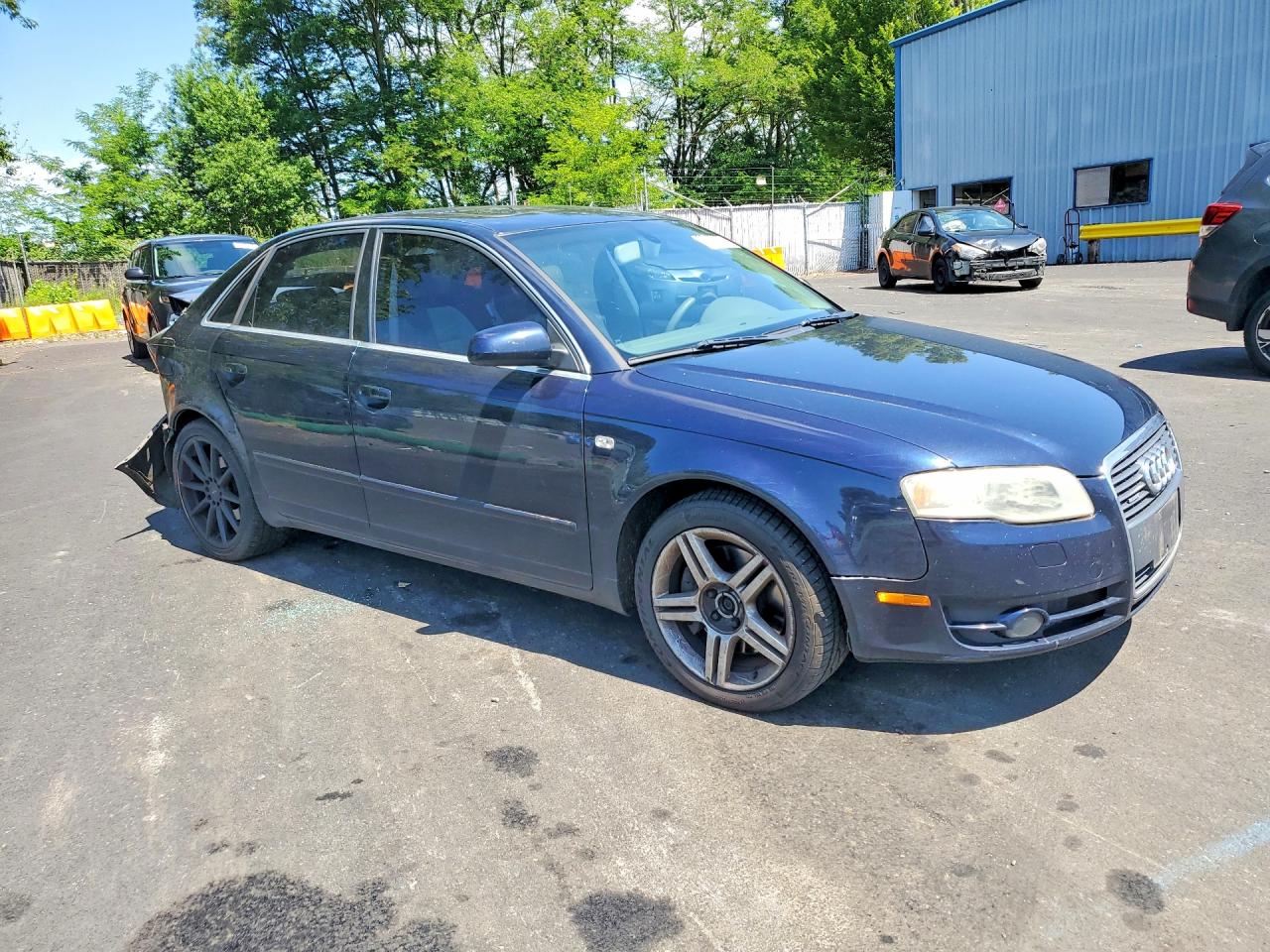 2007 Audi A4 2.0t Quattro Blue vin: WAUDF78E57A038866