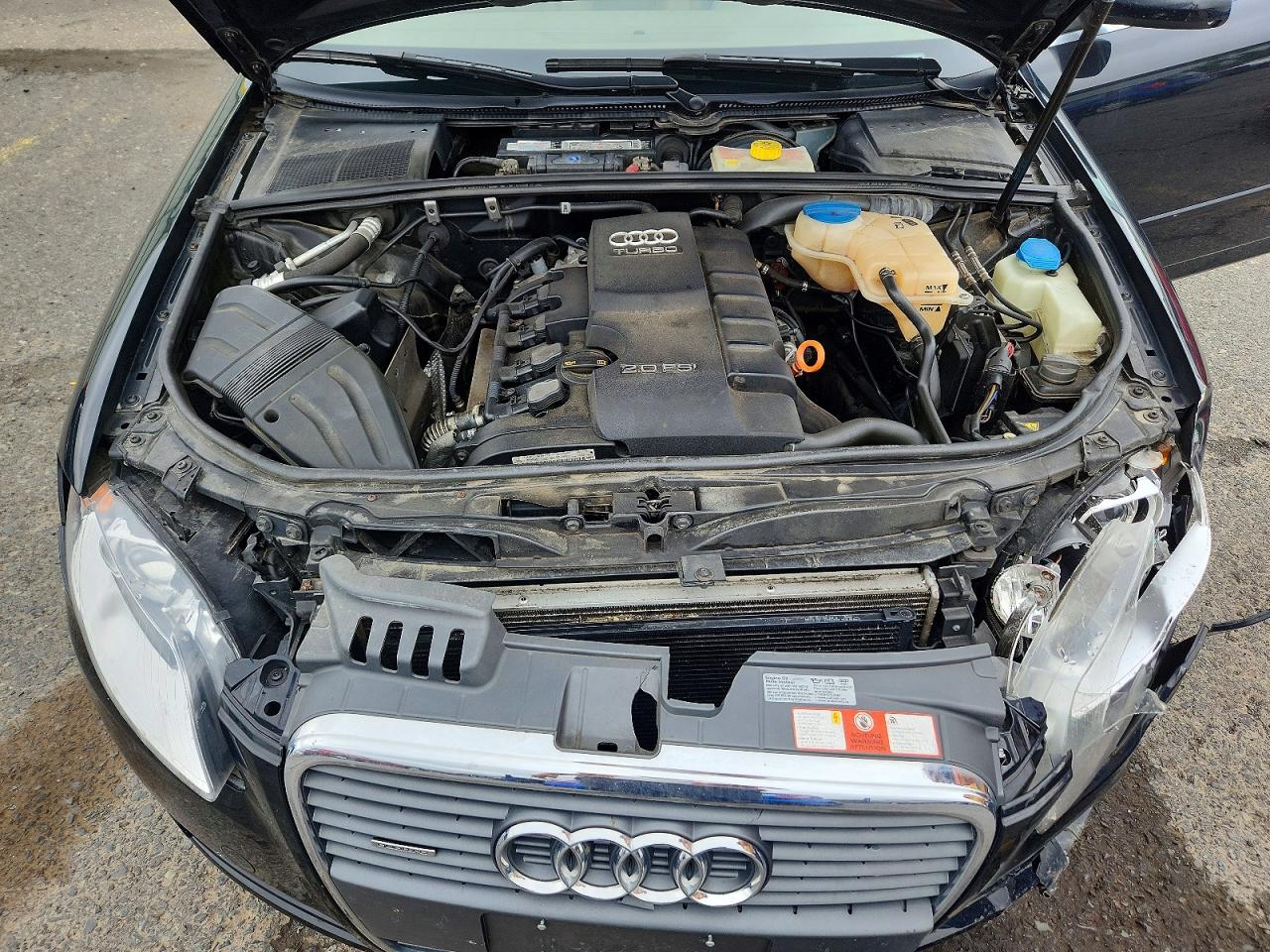 2007 Audi A4 2.0t Quattro Black vin: WAUDF78E57A144654