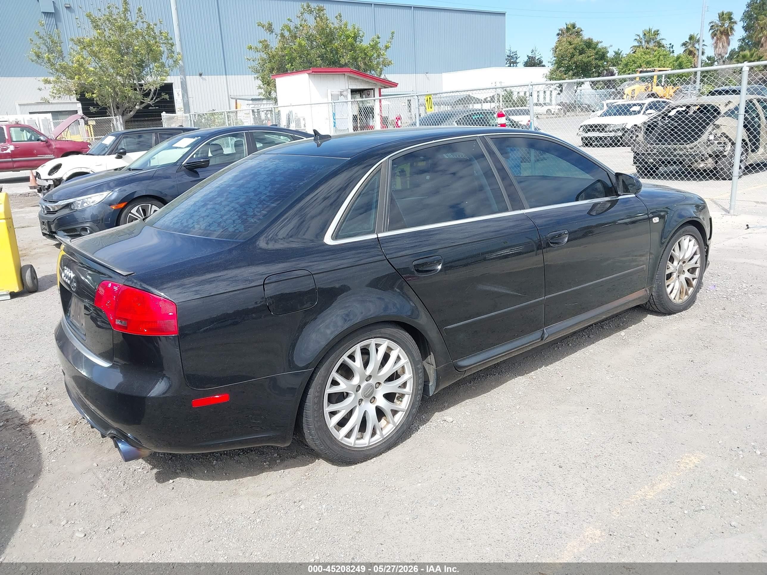 2008 Audi A4 2.0t/2.0t Special Edition Black vin: WAUDF78E58A139777