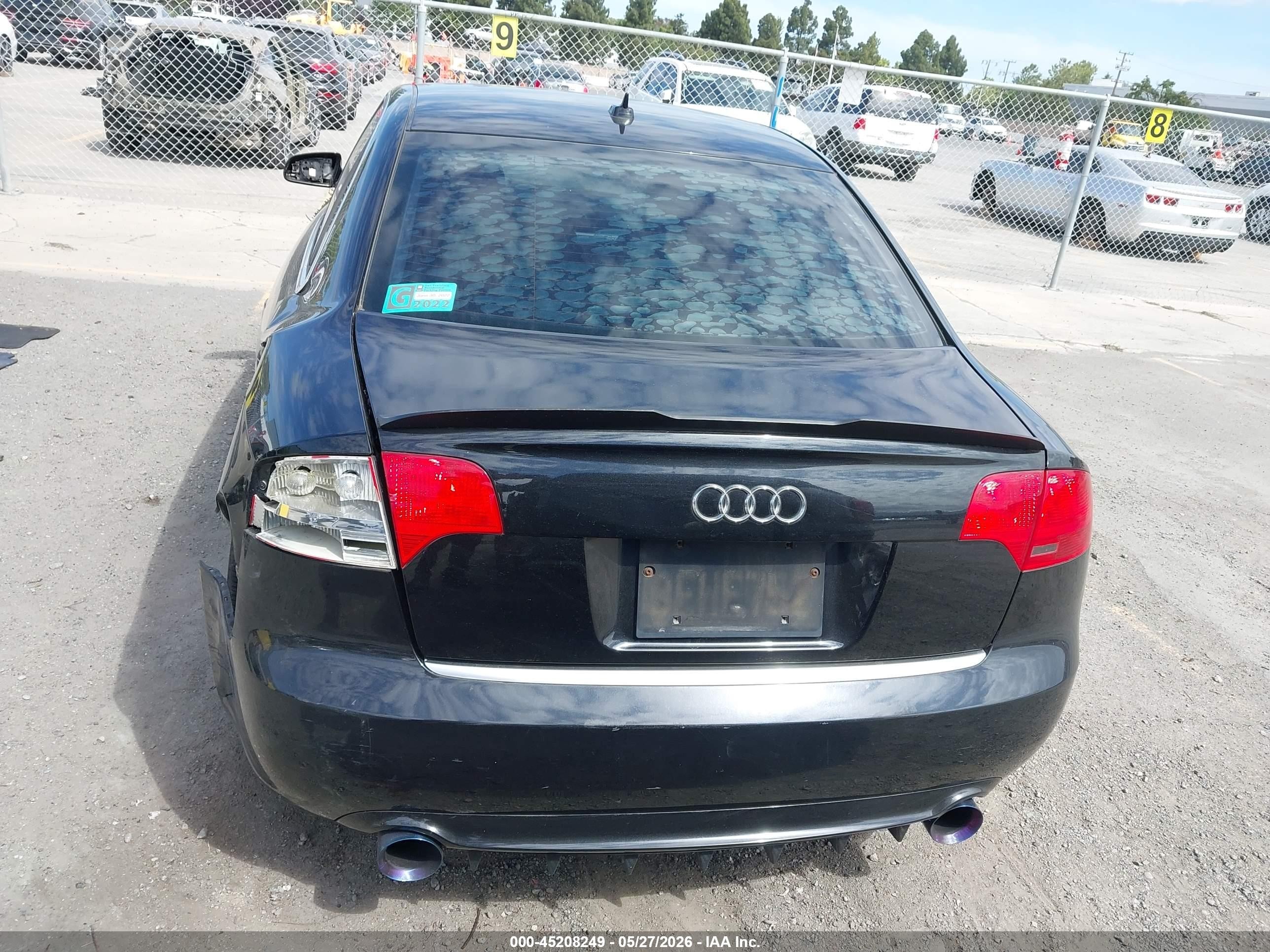 2008 Audi A4 2.0t/2.0t Special Edition Black vin: WAUDF78E58A139777