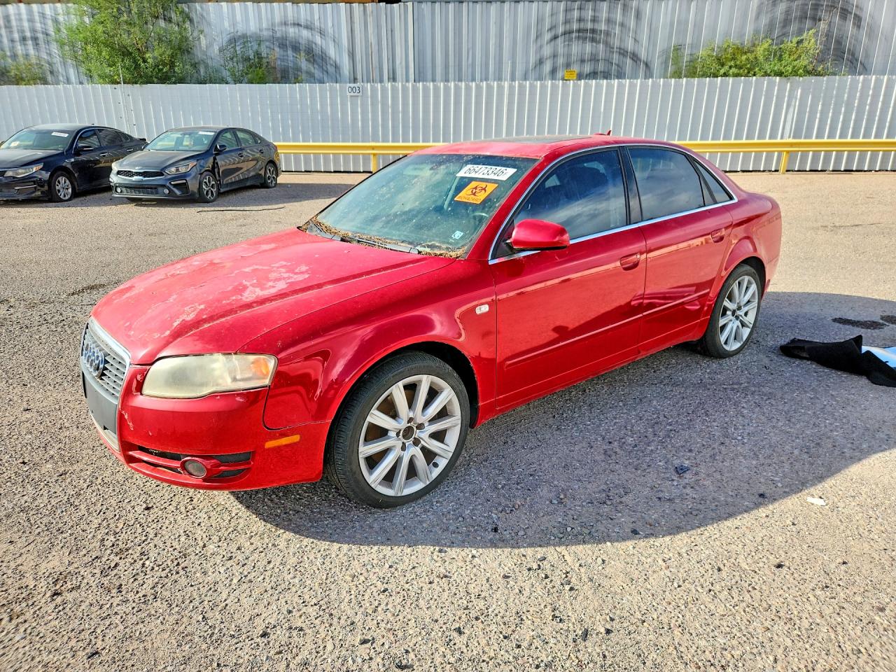 2006 Audi A4 2.0t Quattro Red vin: WAUDF78E66A128543