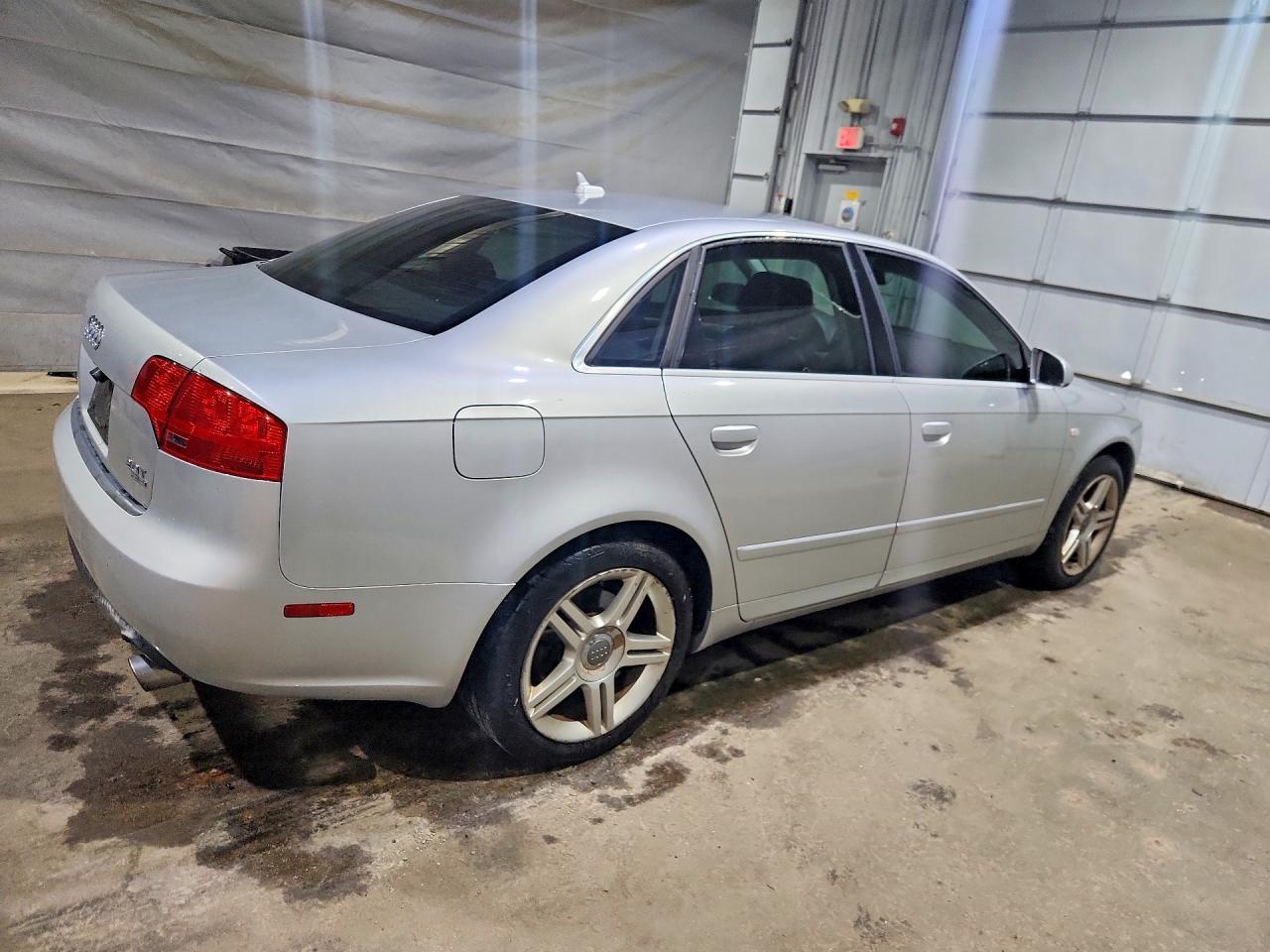 2007 Audi A4 2.0t Quattro Silver vin: WAUDF78E67A136417