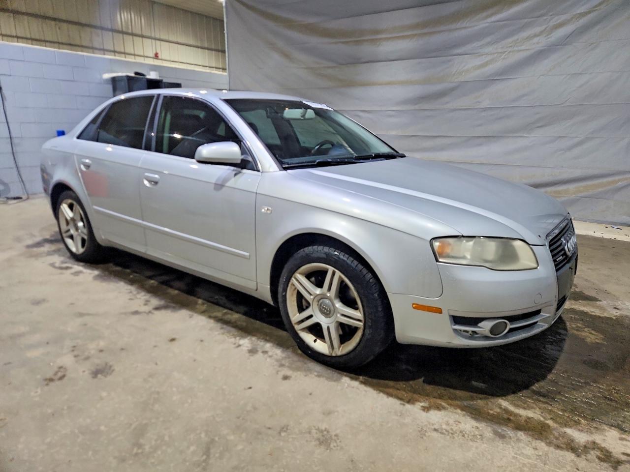 2007 Audi A4 2.0t Quattro Silver vin: WAUDF78E67A136417
