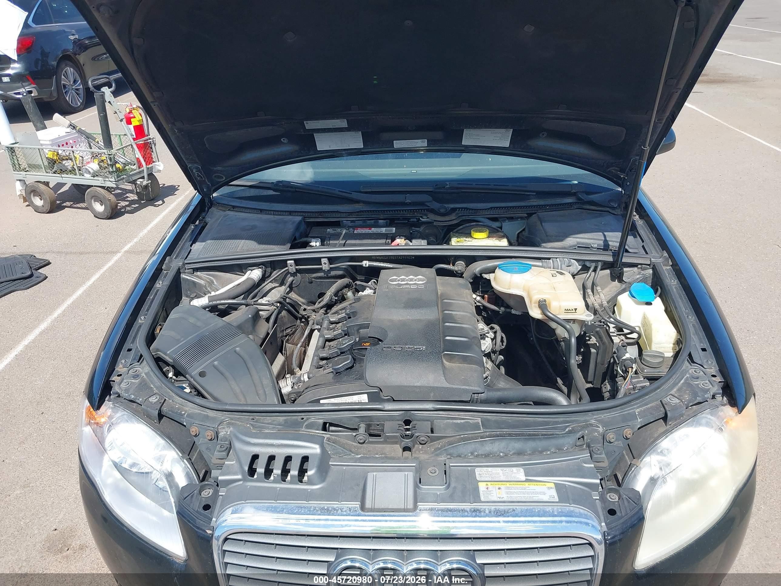 2007 Audi A4 2.0t Черный vin: WAUDF78E67A211102