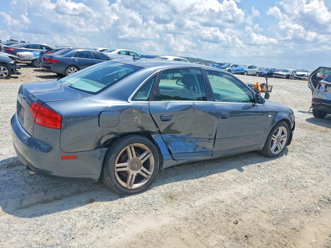 2007 Audi A4 2.0t Quattro Gray vin: WAUDF78E67A216106