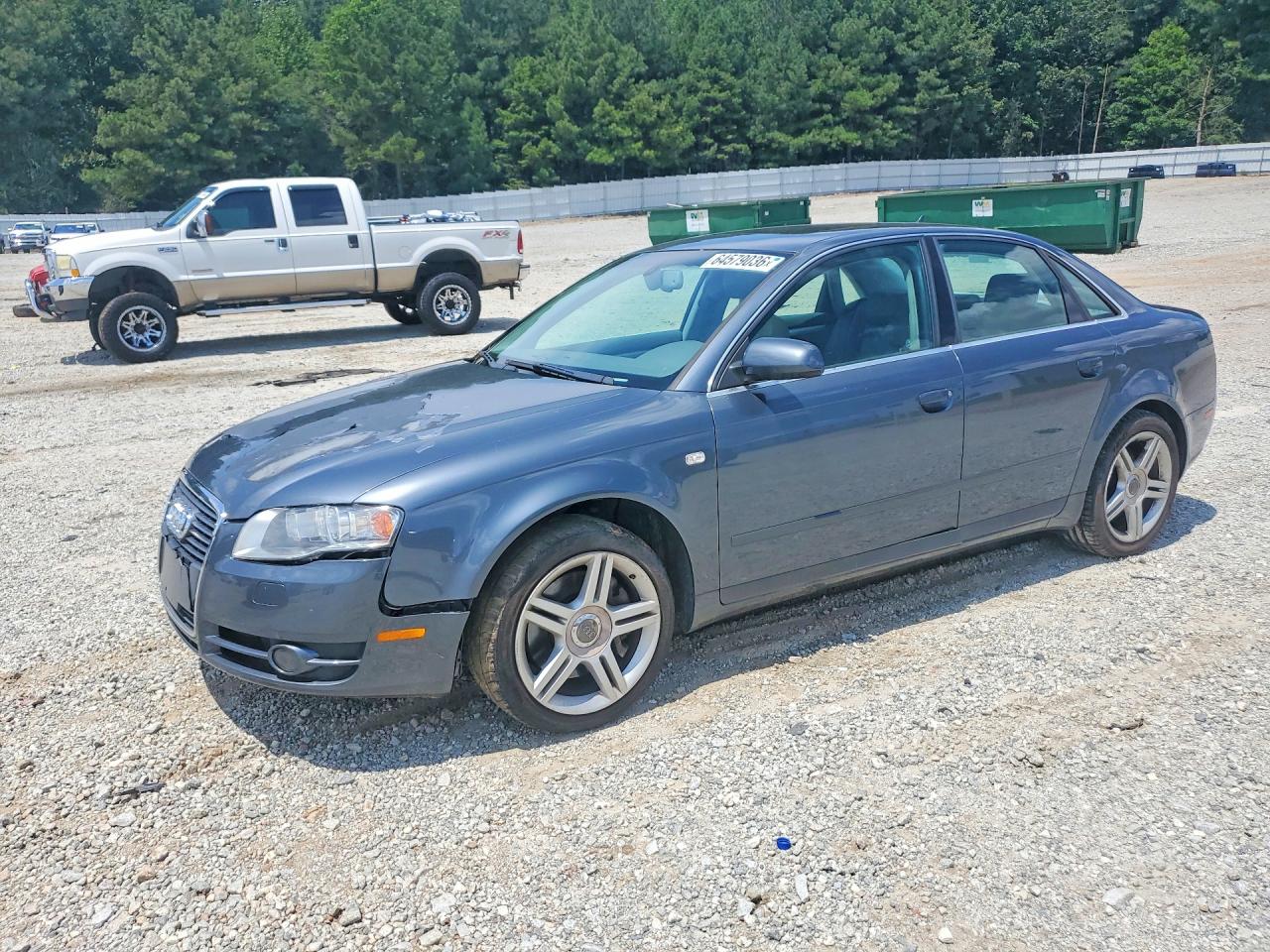 2007 Audi A4 2.0t Quattro Gray vin: WAUDF78E67A216106