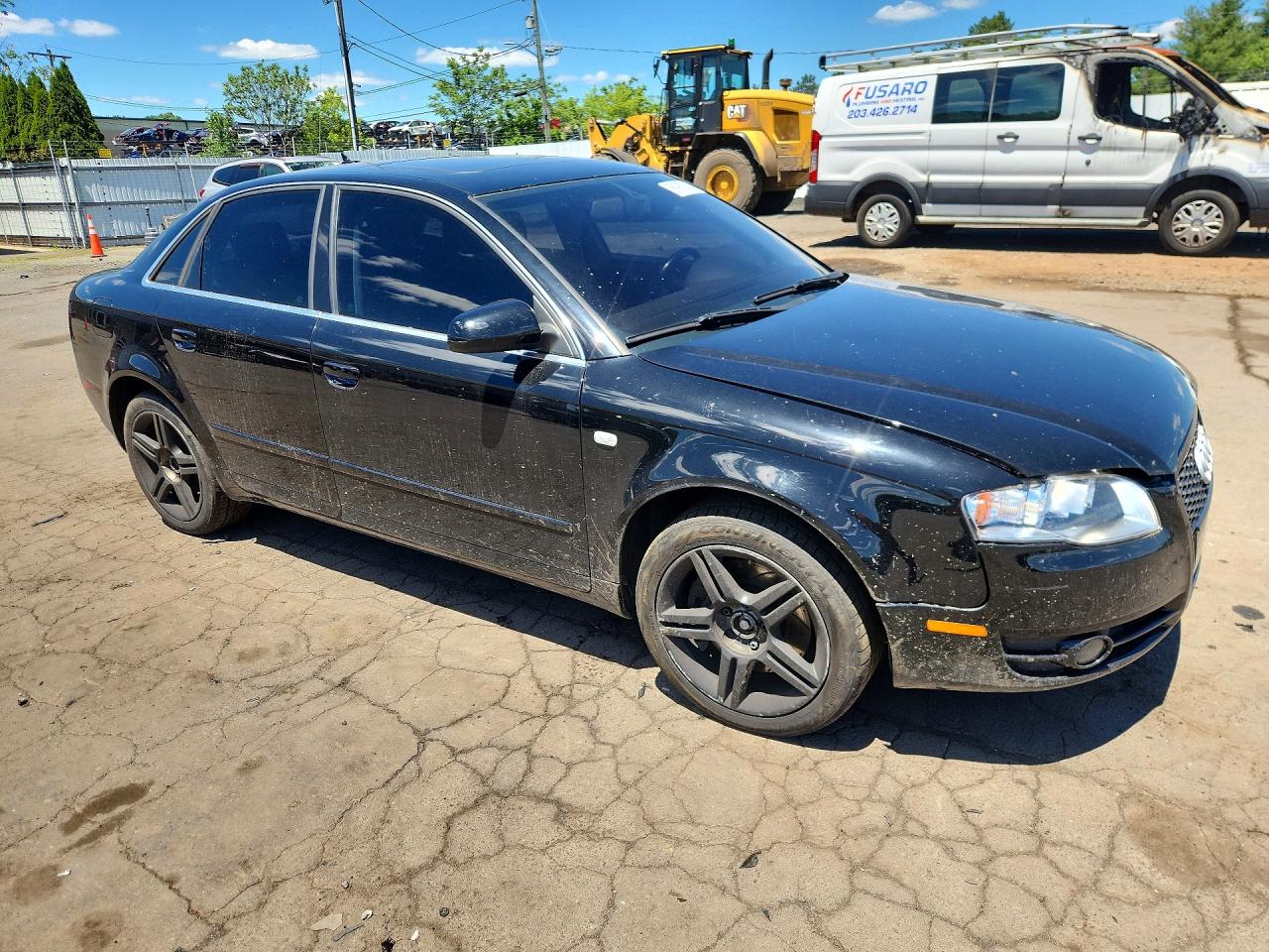 2007 Audi A4 2.0t Quattro Black vin: WAUDF78E67A271381