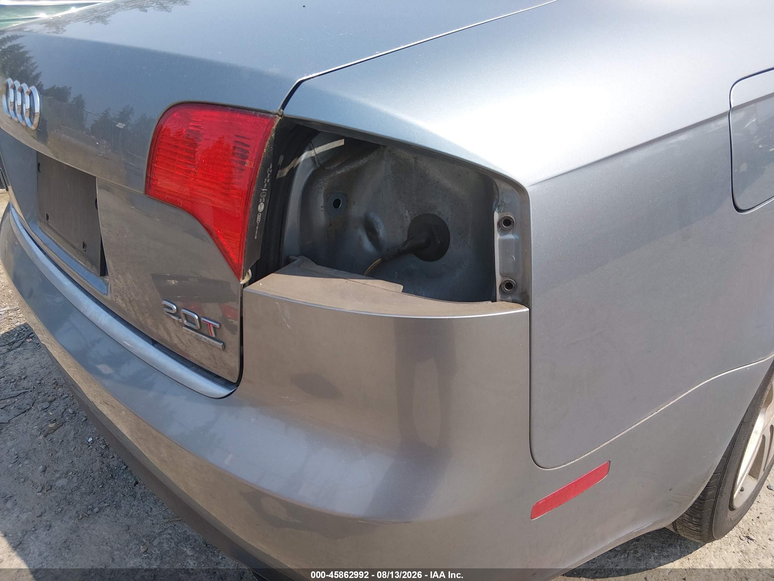 2006 Audi A4 2.0t Silver vin: WAUDF78E76A061421