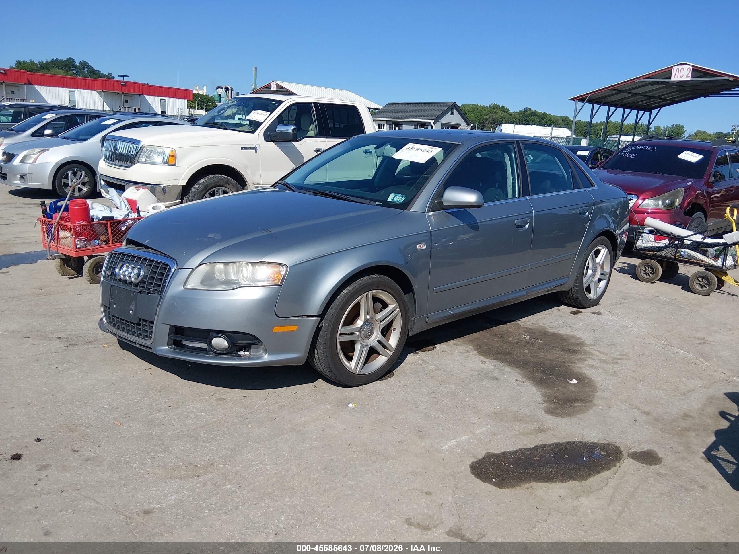 2008 Audi A4 2.0t/2.0t Special Edition Gray vin: WAUDF78E78A100687