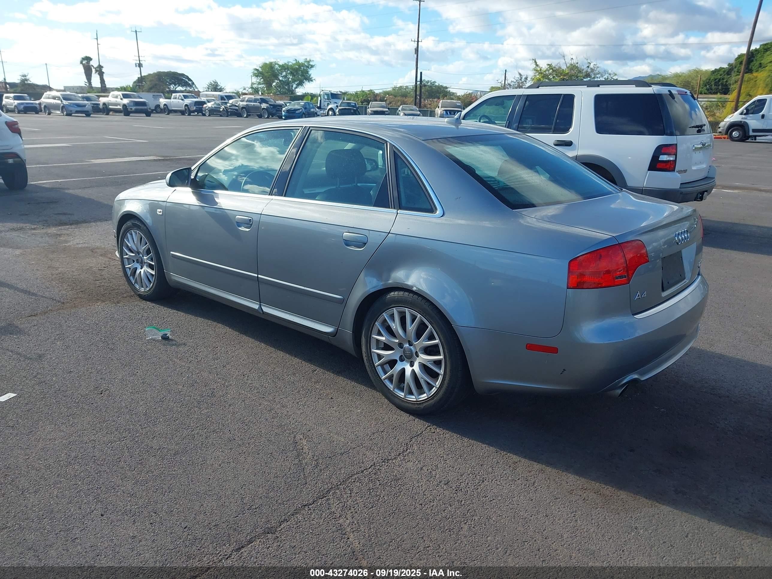 2008 Audi A4 2.0t/2.0t Special Edition Silver vin: WAUDF78E78A149727