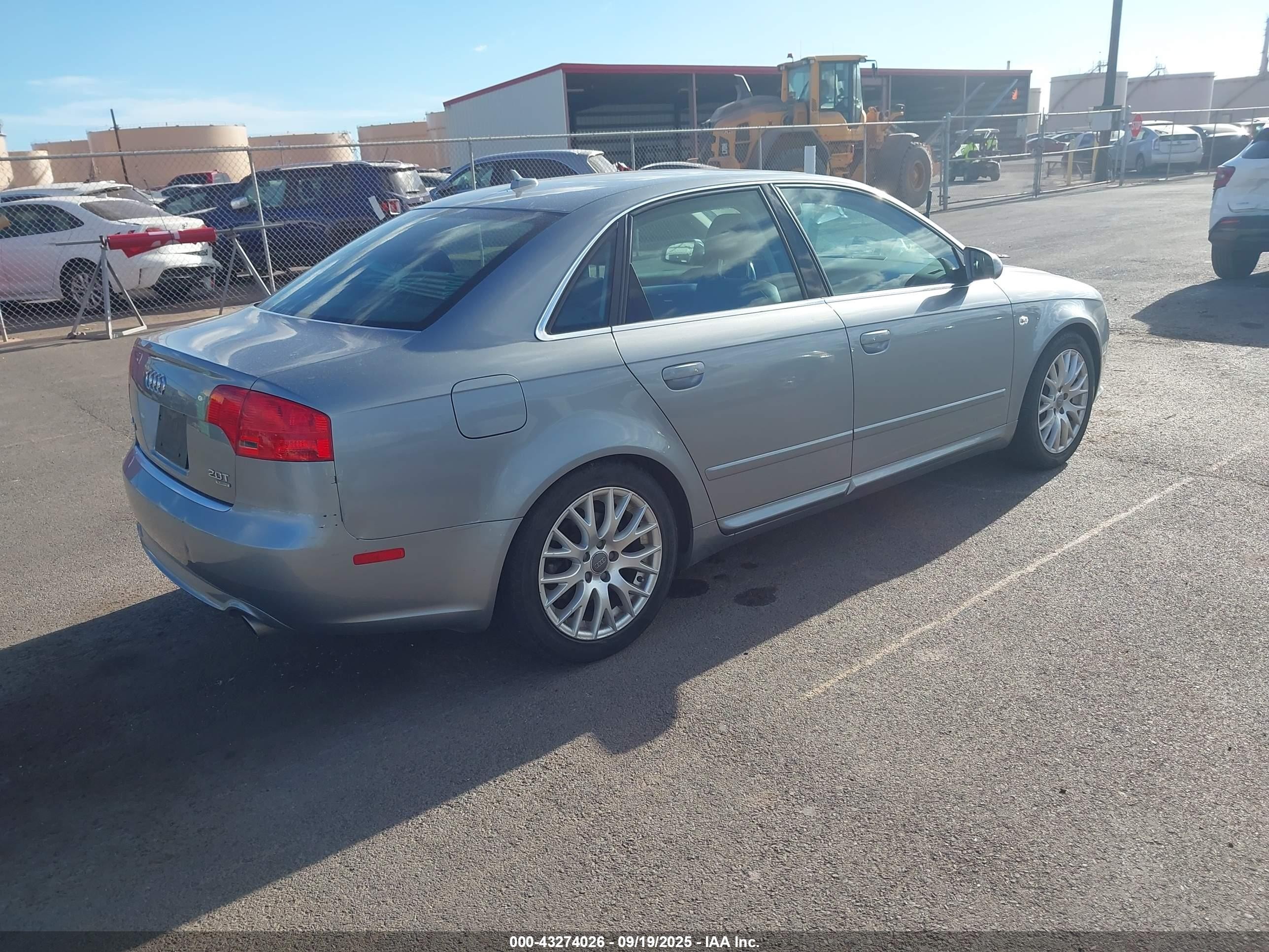 2008 Audi A4 2.0t/2.0t Special Edition Silver vin: WAUDF78E78A149727