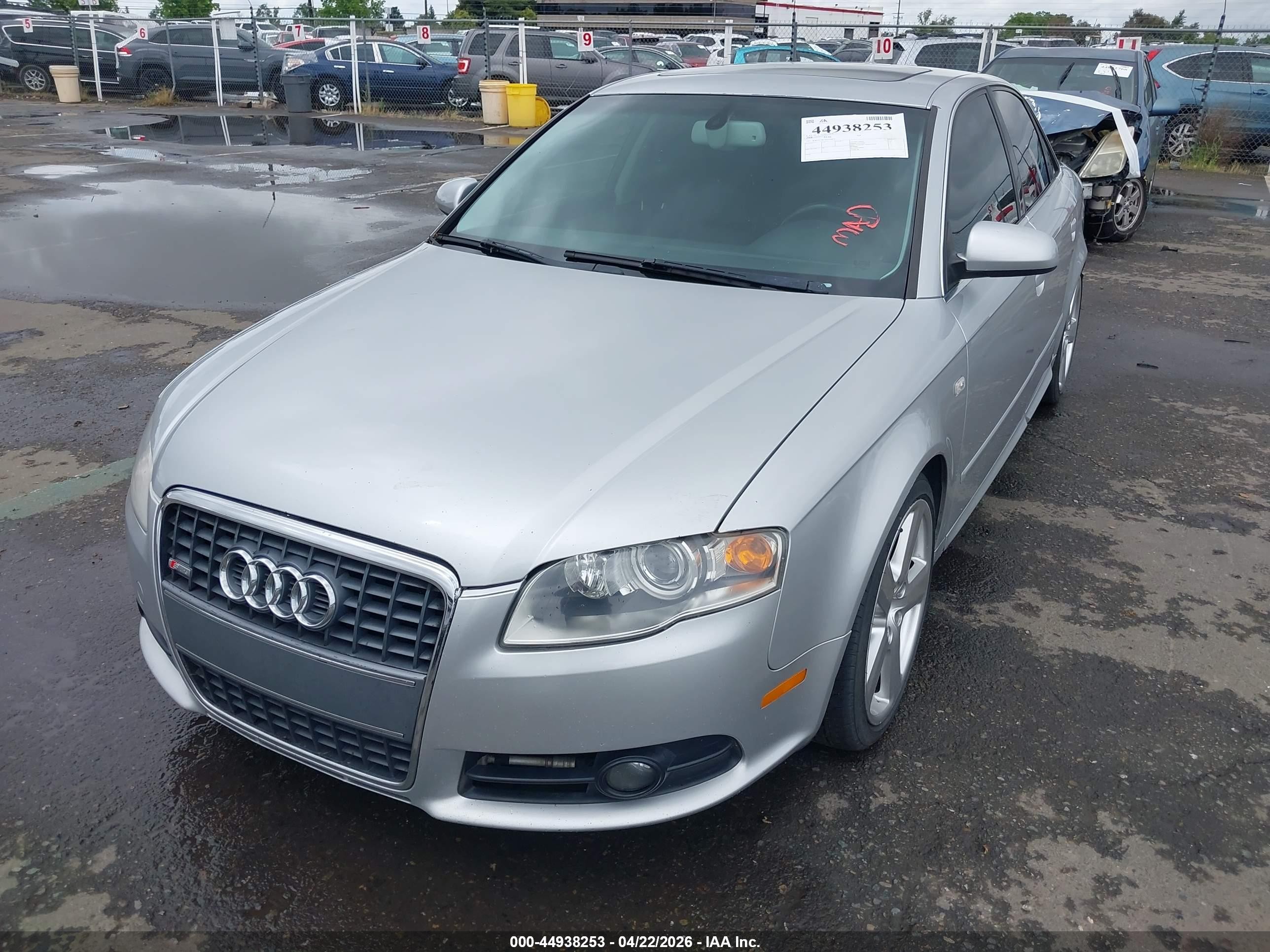2008 Audi A4 2.0t/2.0t Special Edition Silver vin: WAUDF78E78A160873