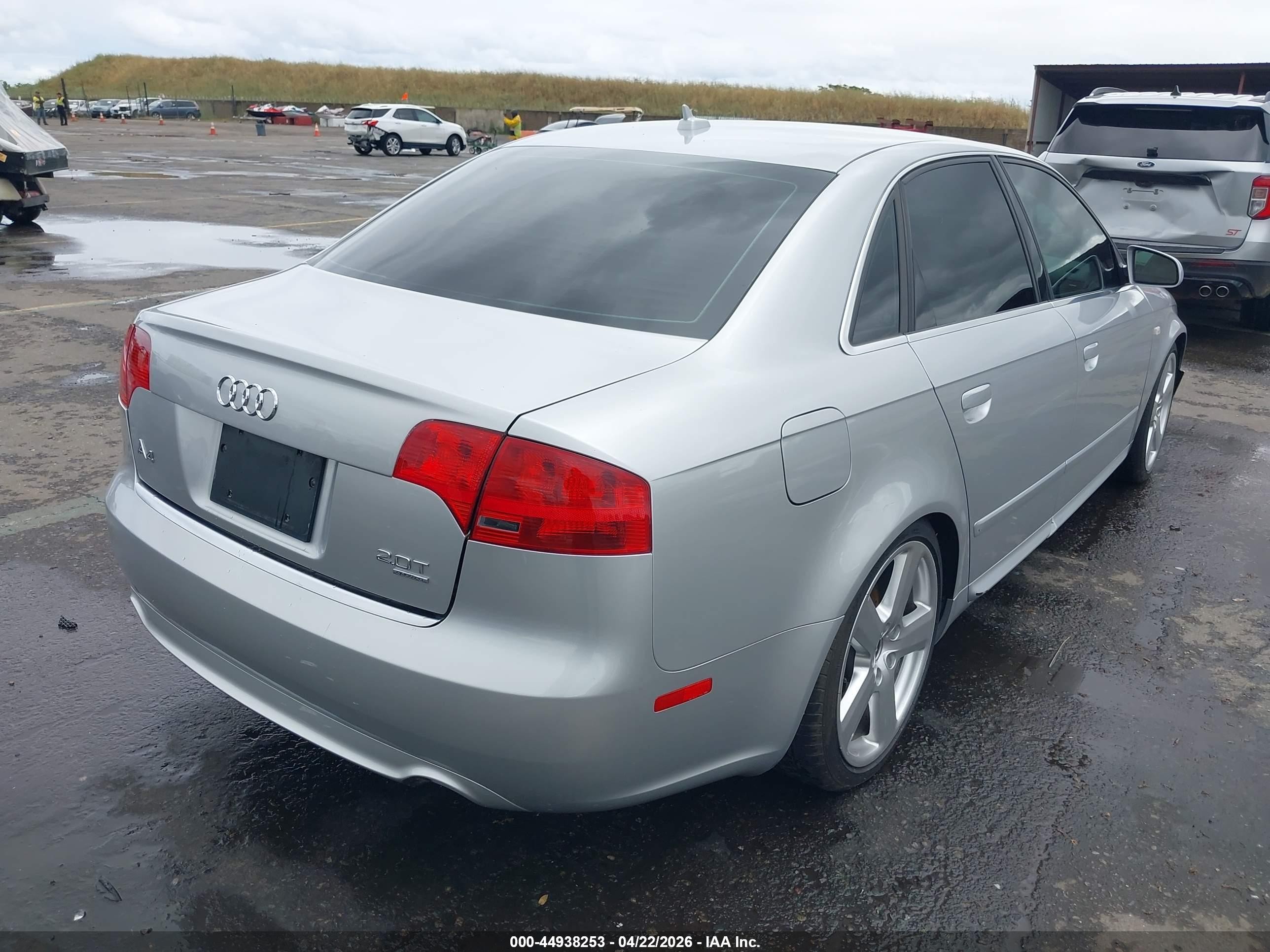 2008 Audi A4 2.0t/2.0t Special Edition Silver vin: WAUDF78E78A160873