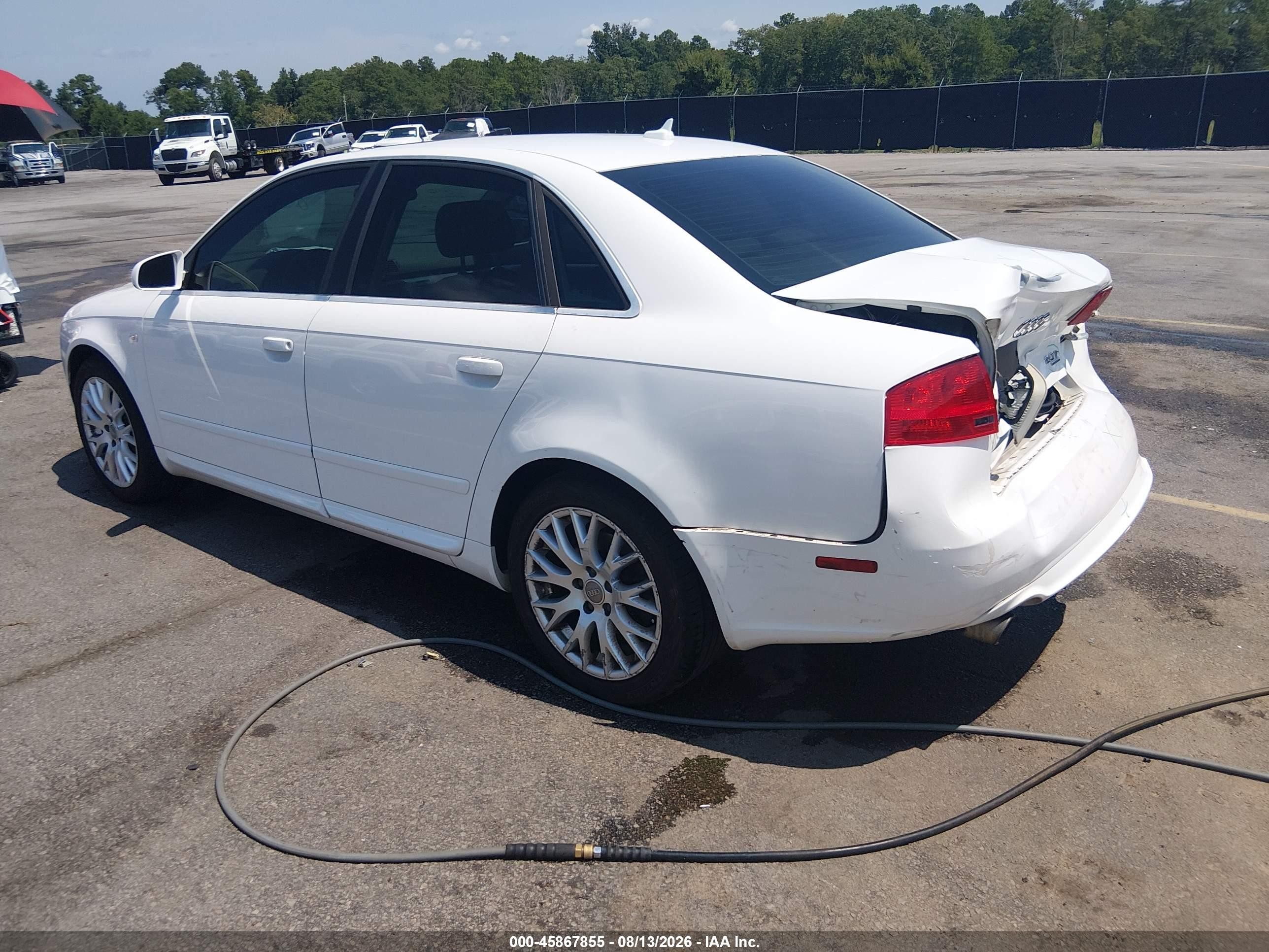 2008 Audi A4 2.0t/2.0t Special Edition White vin: WAUDF78E78A168116