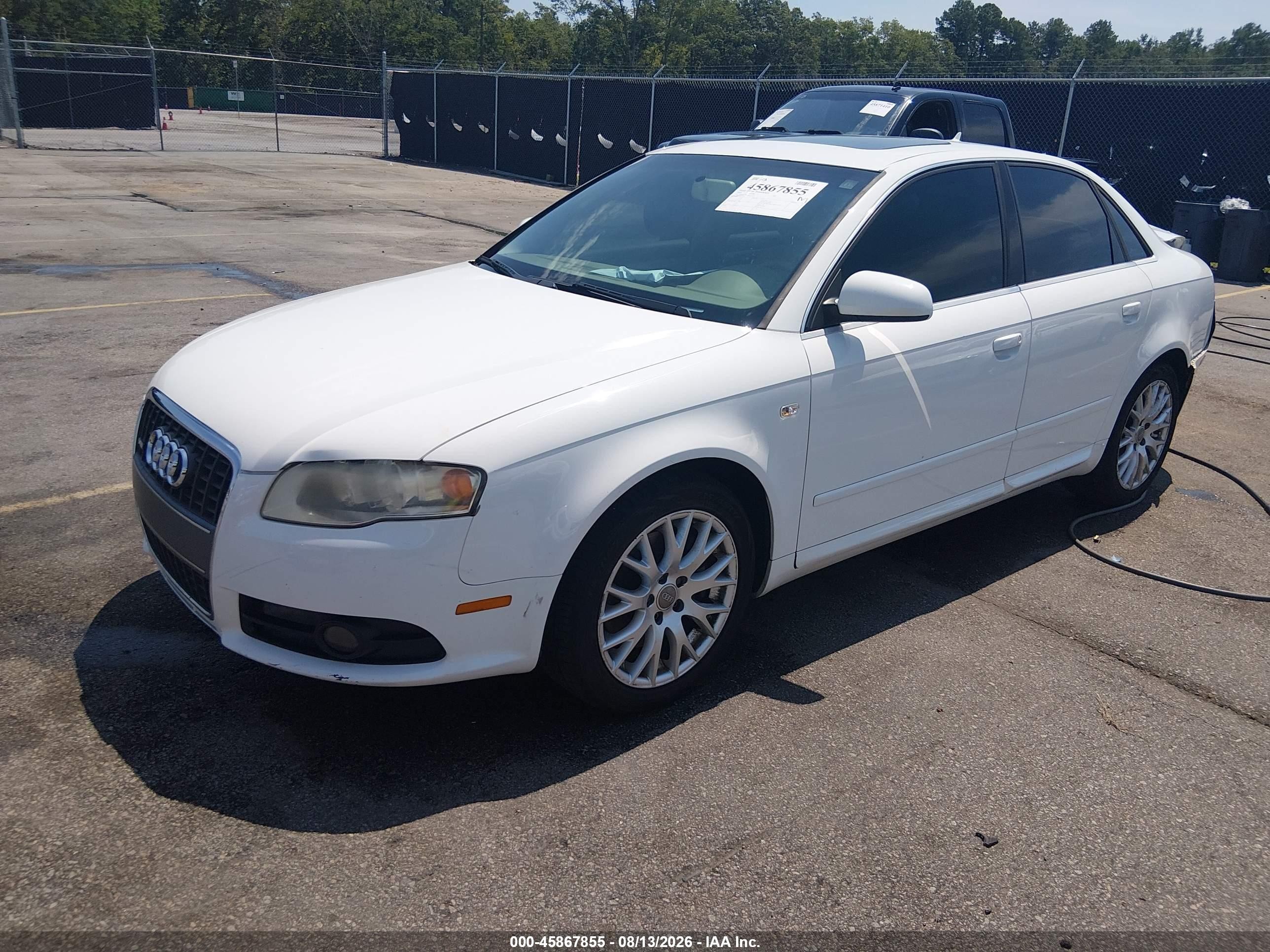 2008 Audi A4 2.0t/2.0t Special Edition White vin: WAUDF78E78A168116