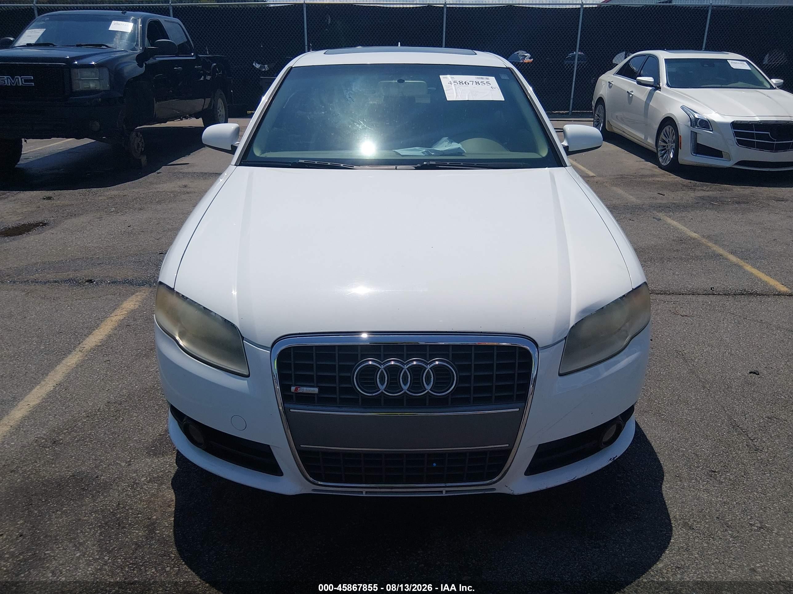 2008 Audi A4 2.0t/2.0t Special Edition White vin: WAUDF78E78A168116