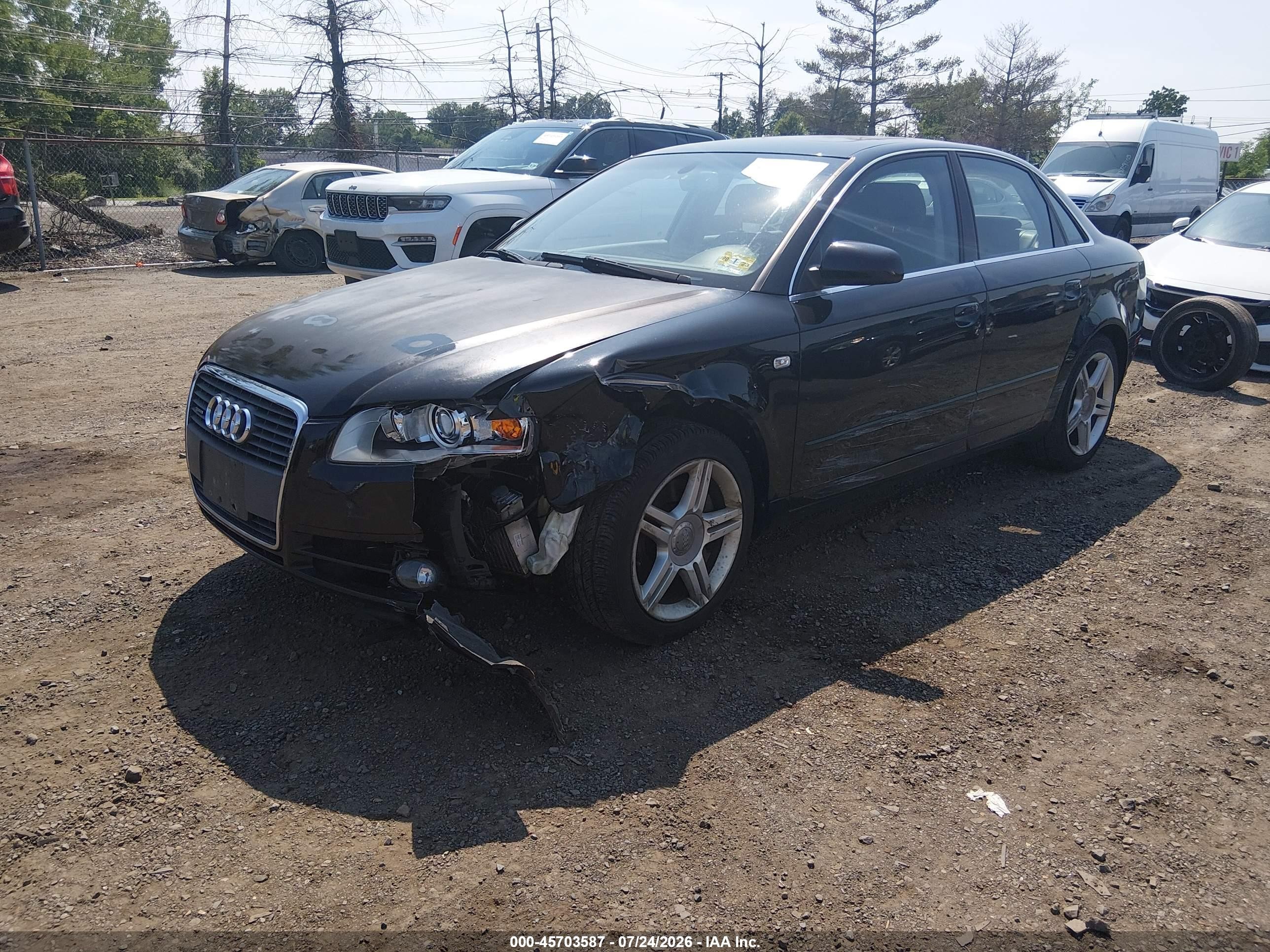 2006 Audi A4 2.0t Black vin: WAUDF78E86A105720