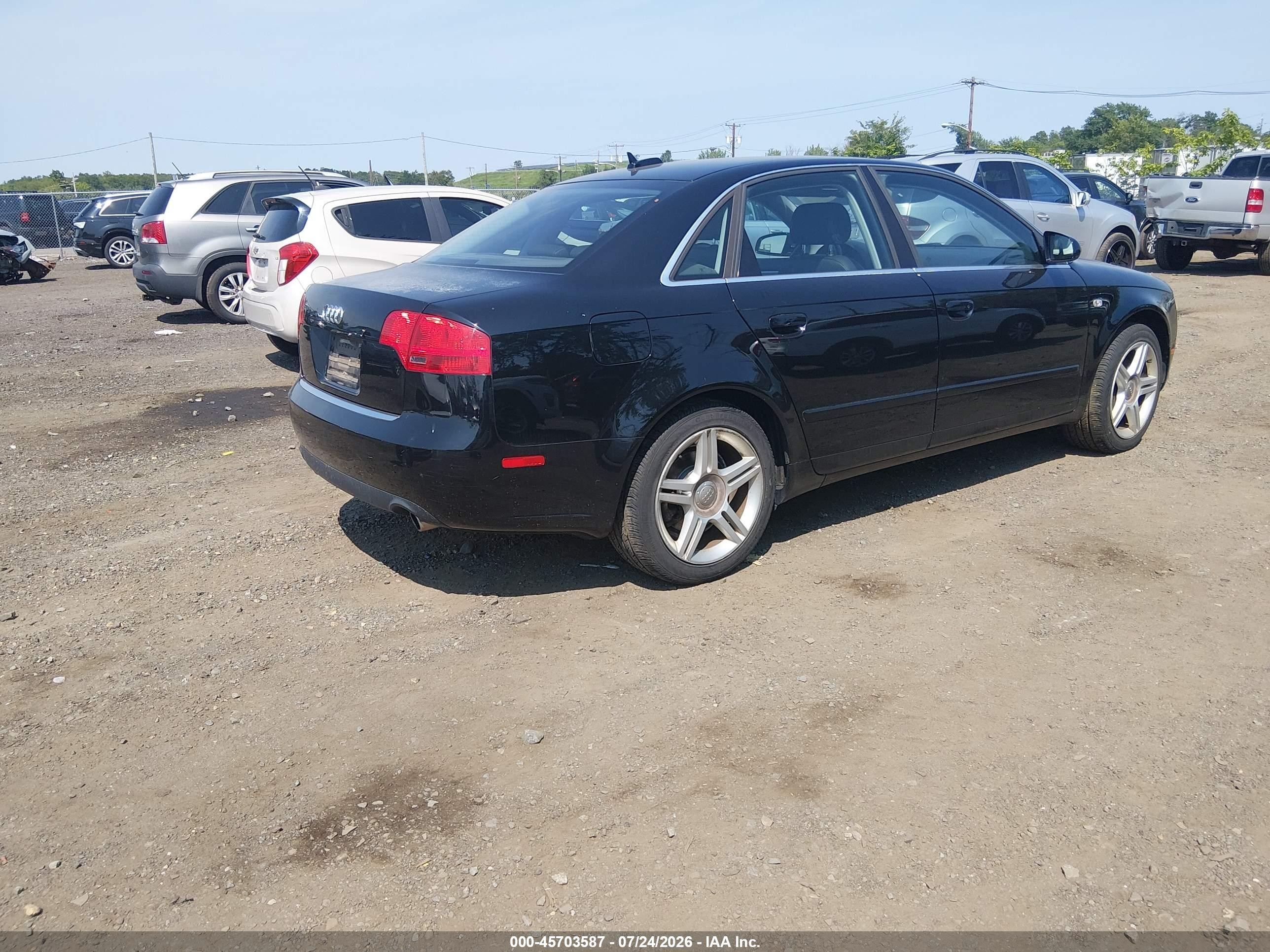 2006 Audi A4 2.0t Black vin: WAUDF78E86A105720