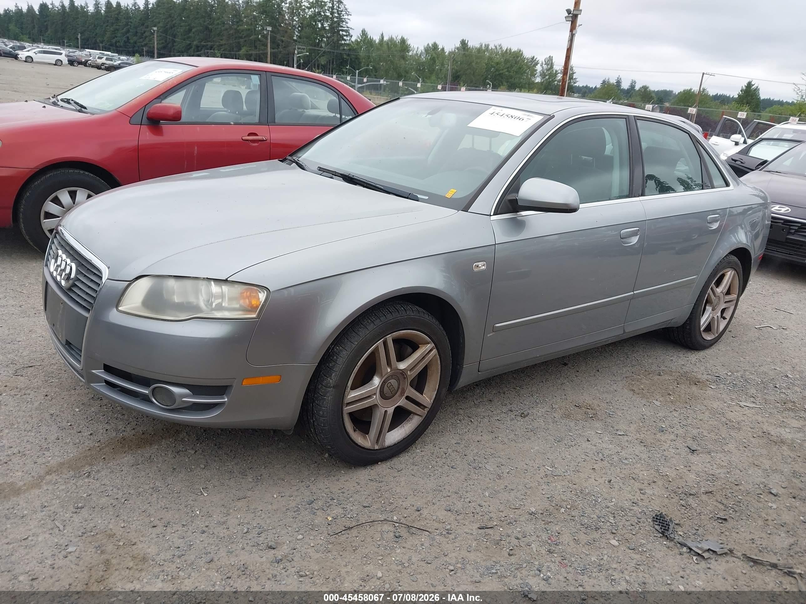 2006 Audi A4 2.0t Gray vin: WAUDF78E86A197122