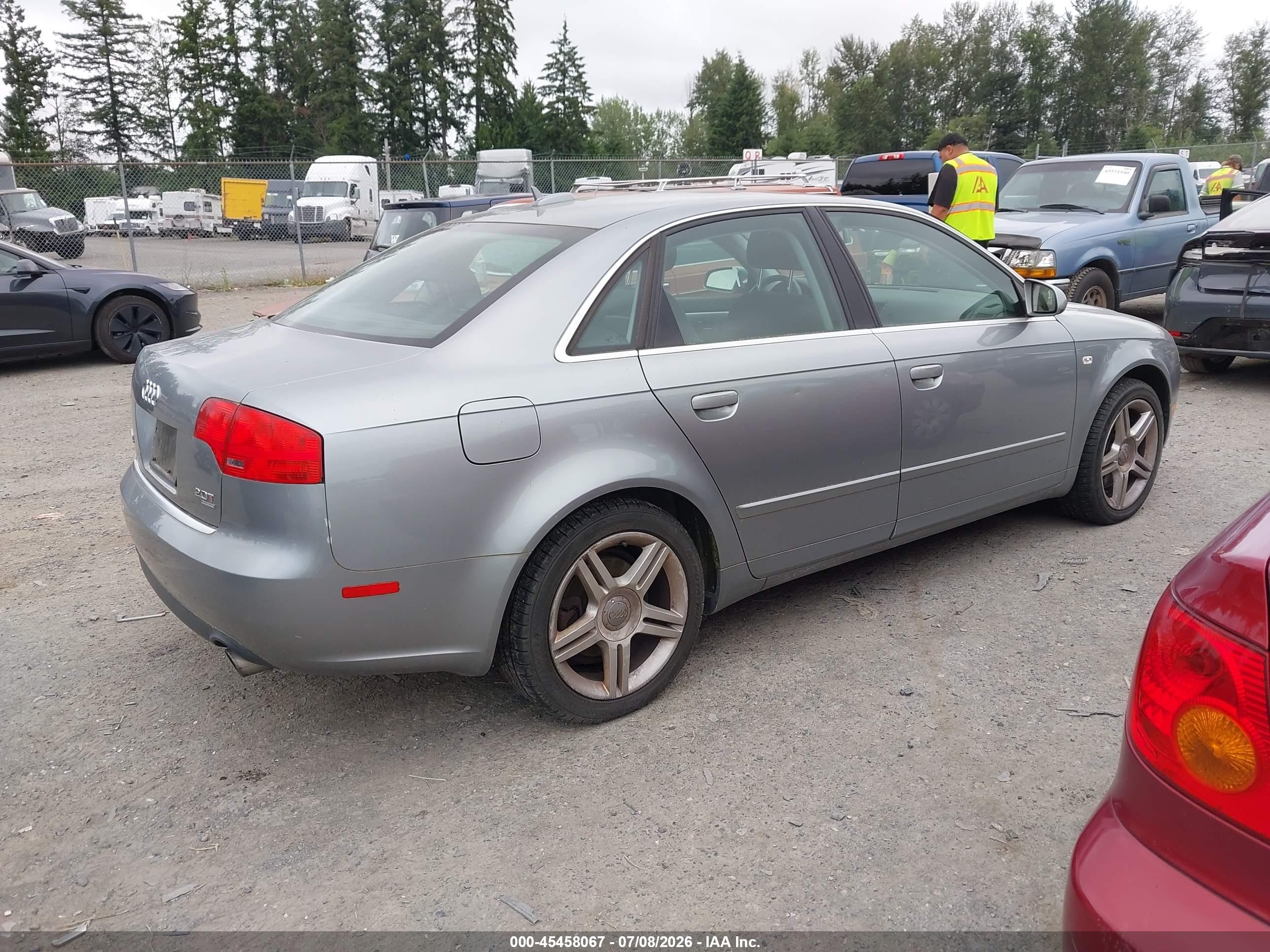 2006 Audi A4 2.0t Gray vin: WAUDF78E86A197122