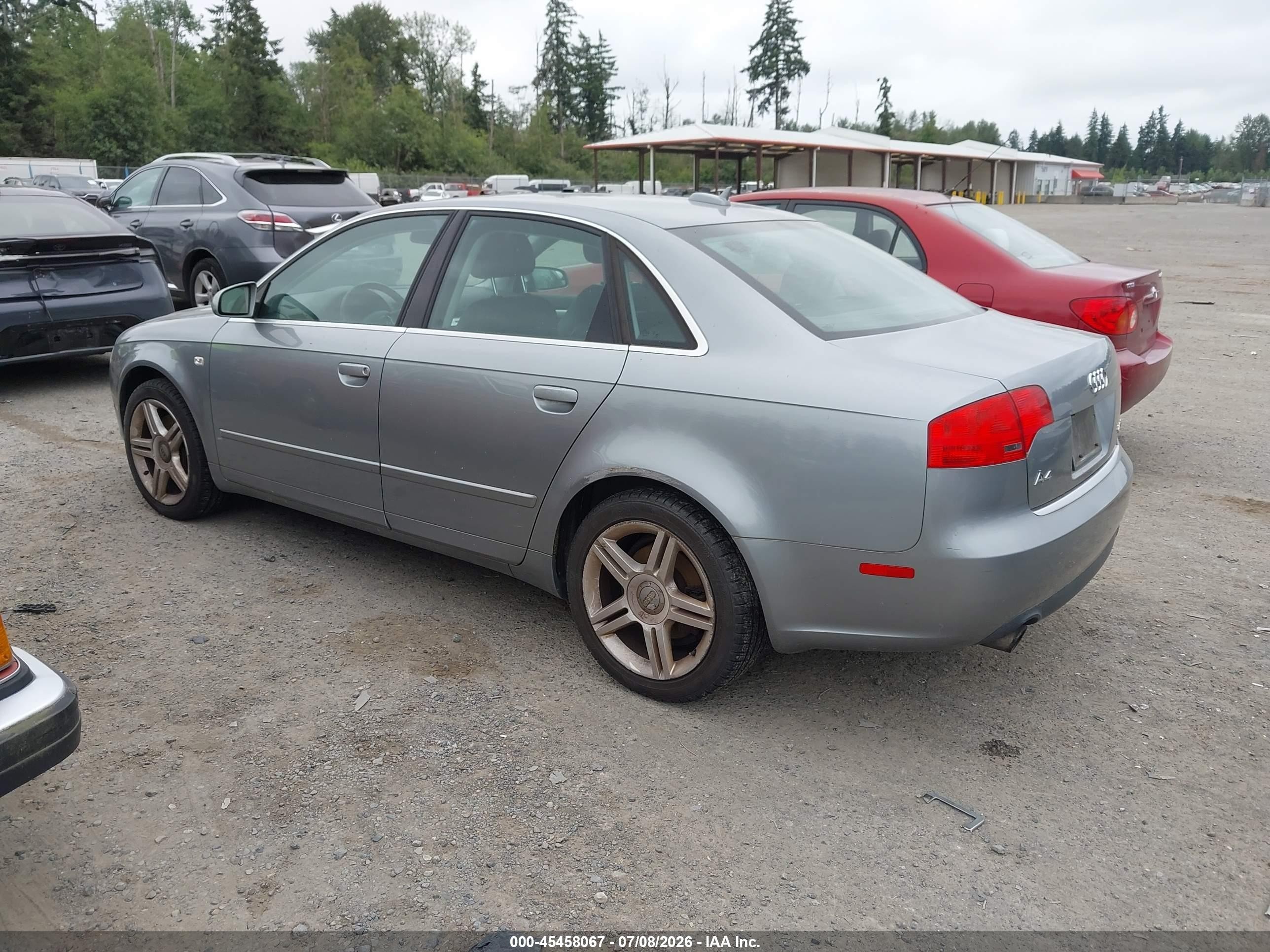 2006 Audi A4 2.0t Gray vin: WAUDF78E86A197122