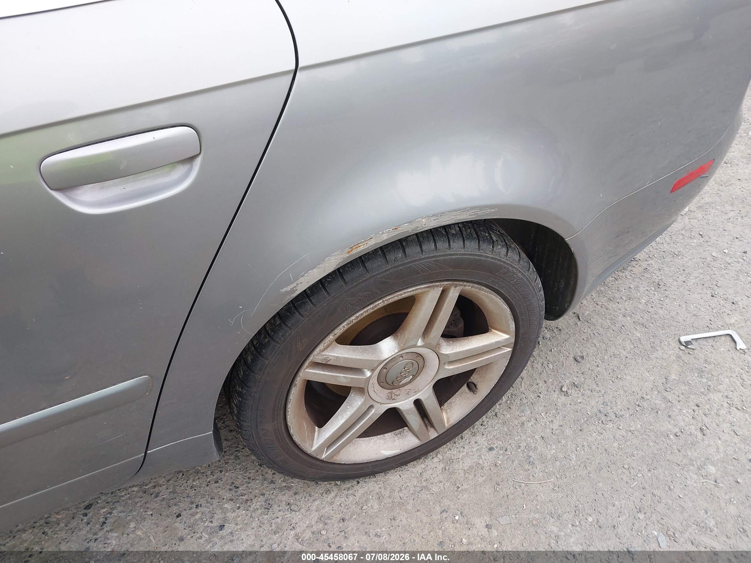 2006 Audi A4 2.0t Gray vin: WAUDF78E86A197122