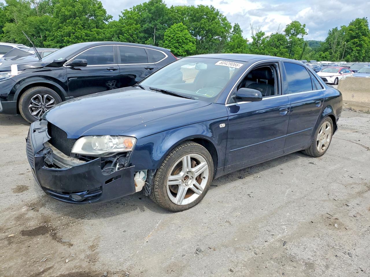 2007 Audi A4 2.0t Quattro Blue vin: WAUDF78E87A277456