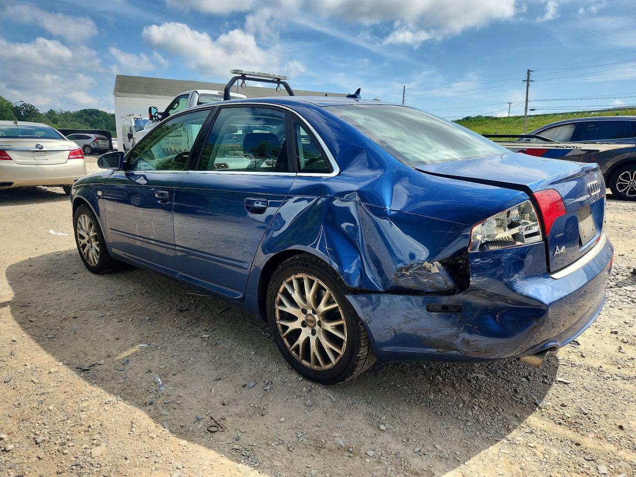 2008 Audi A4 2.0t Quattro Blue vin: WAUDF78E88A142303