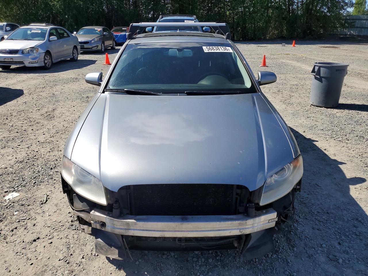 2008 Audi A4 2.0t Quattro Silver vin: WAUDF78E88A167220