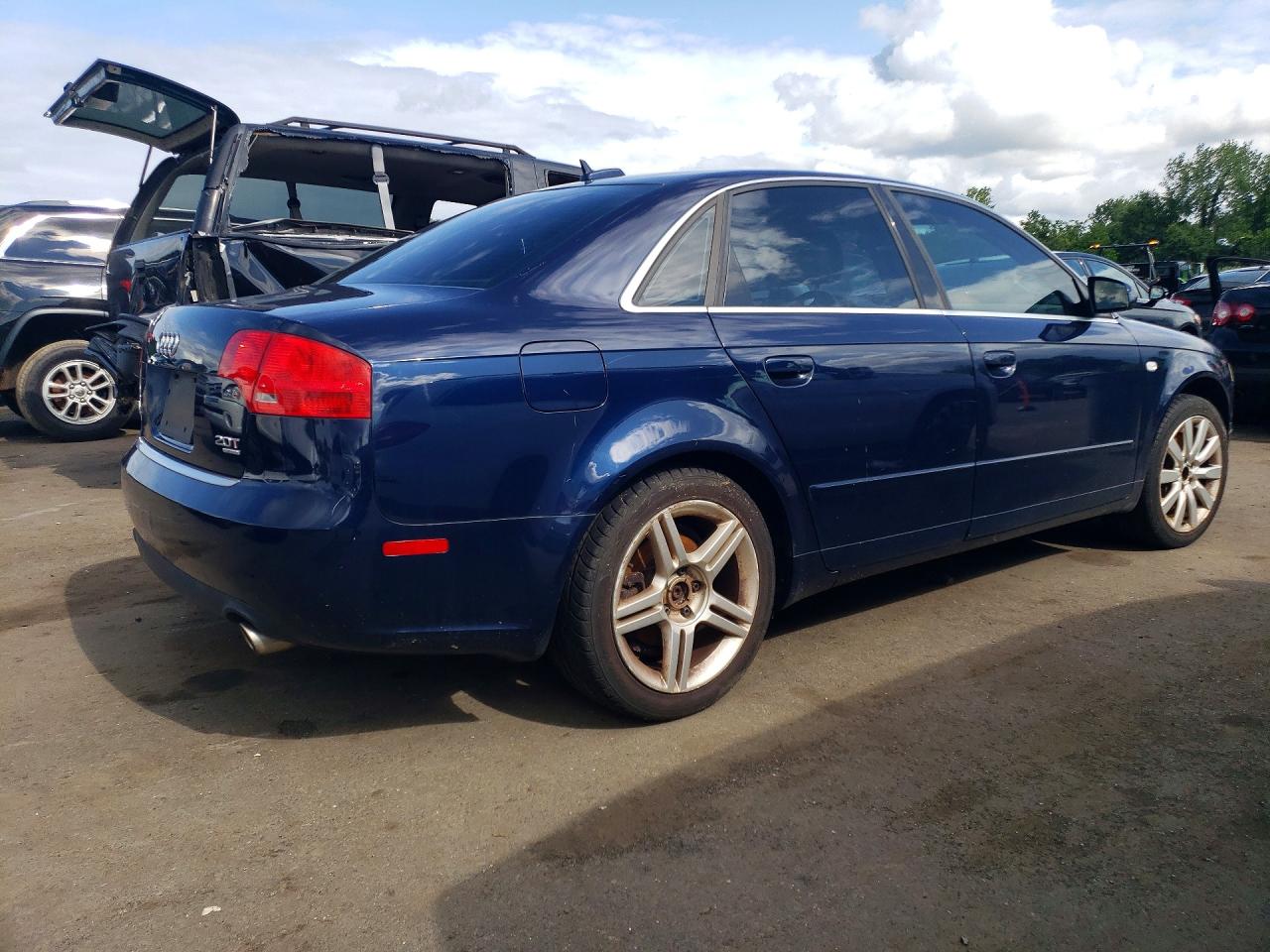 2006 Audi A4 2.0t Quattro Blue vin: WAUDF78E96A165621
