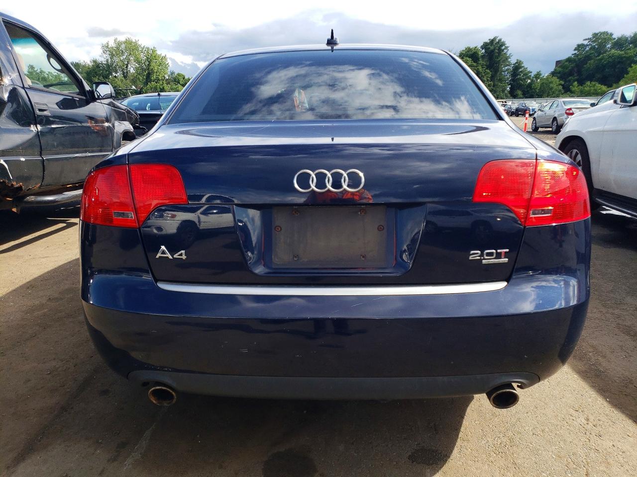 2006 Audi A4 2.0t Quattro Blue vin: WAUDF78E96A165621
