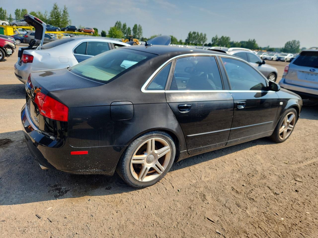 2007 Audi A4 2.0t Quattro Black vin: WAUDF78E97A041012