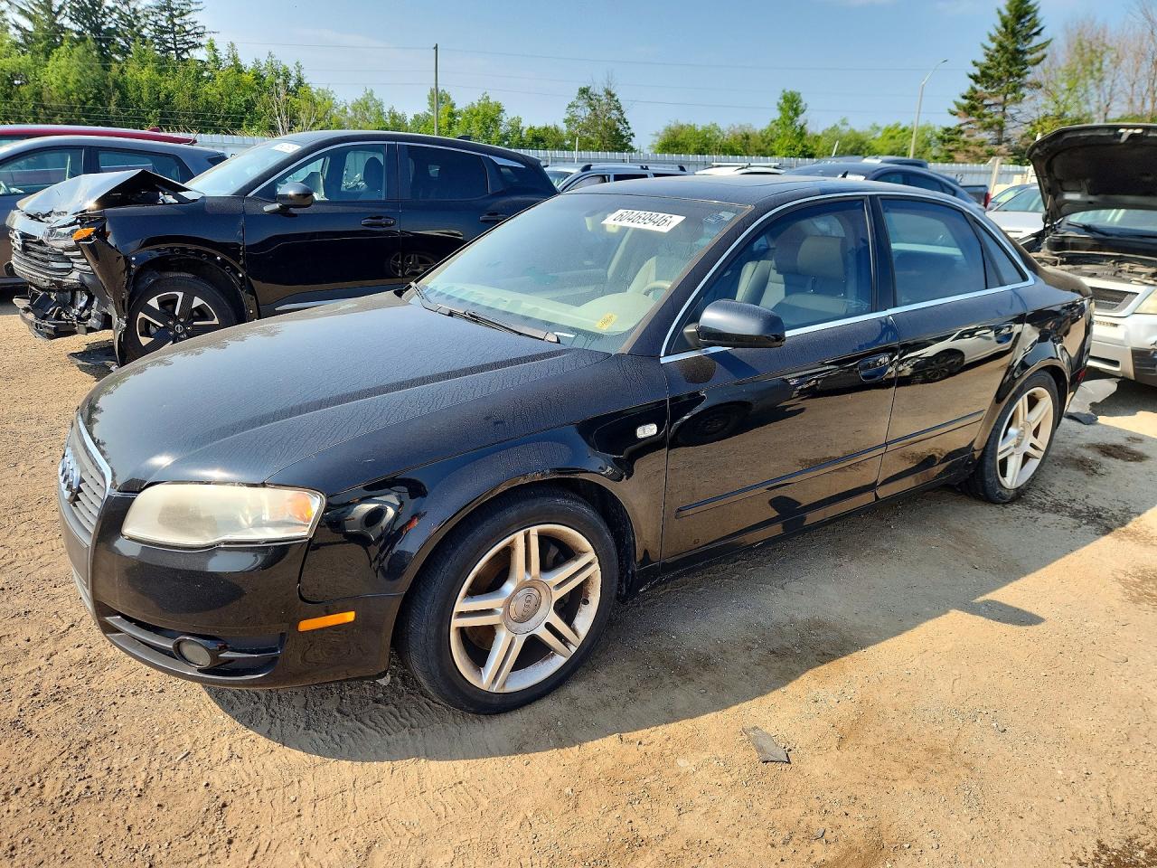 2007 Audi A4 2.0t Quattro Черный vin: WAUDF78E97A041012