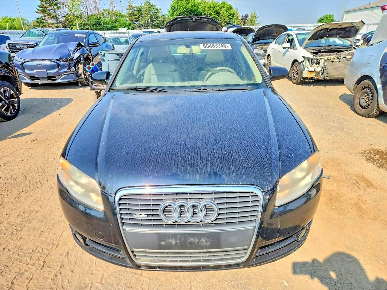 2007 Audi A4 2.0t Quattro Black vin: WAUDF78E97A041012