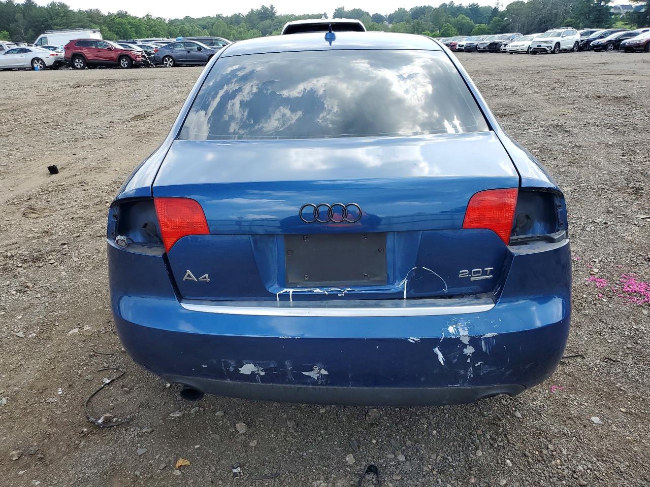 2007 Audi A4 2.0t Quattro Blue vin: WAUDF78E97A114220