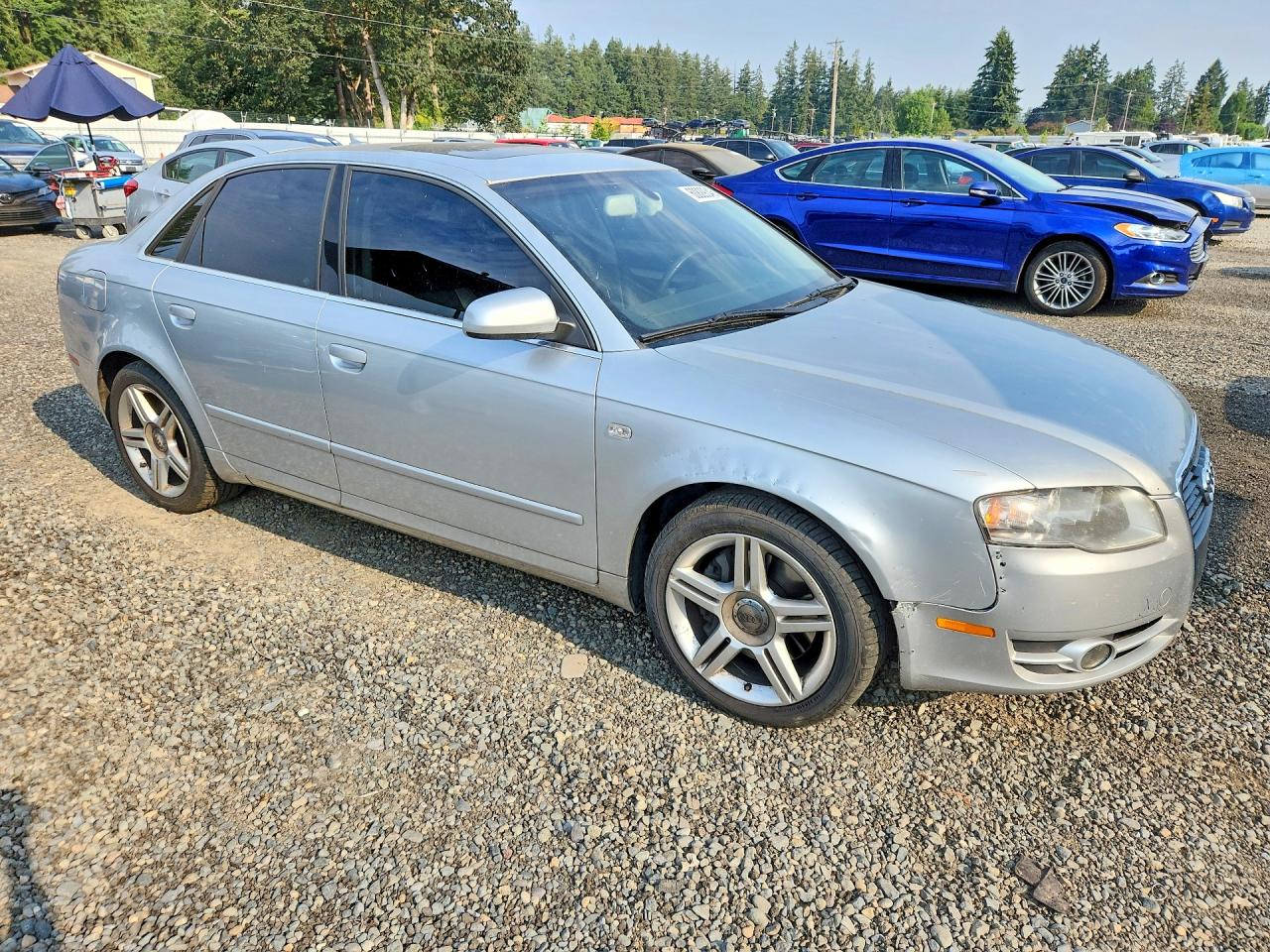 2007 Audi A4 2.0t Quattro Серебряный vin: WAUDF78E97A201311