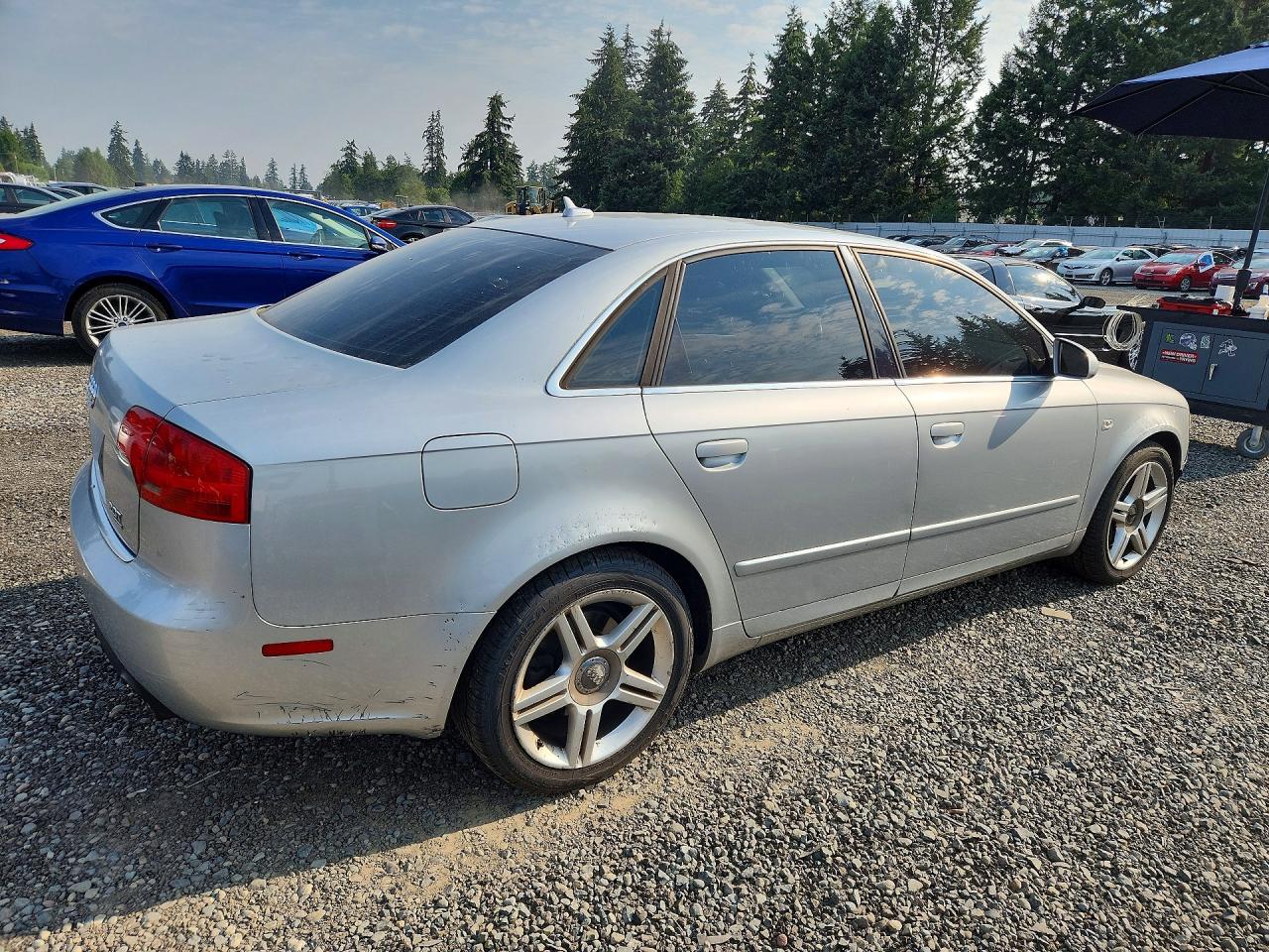 2007 Audi A4 2.0t Quattro Серебряный vin: WAUDF78E97A201311