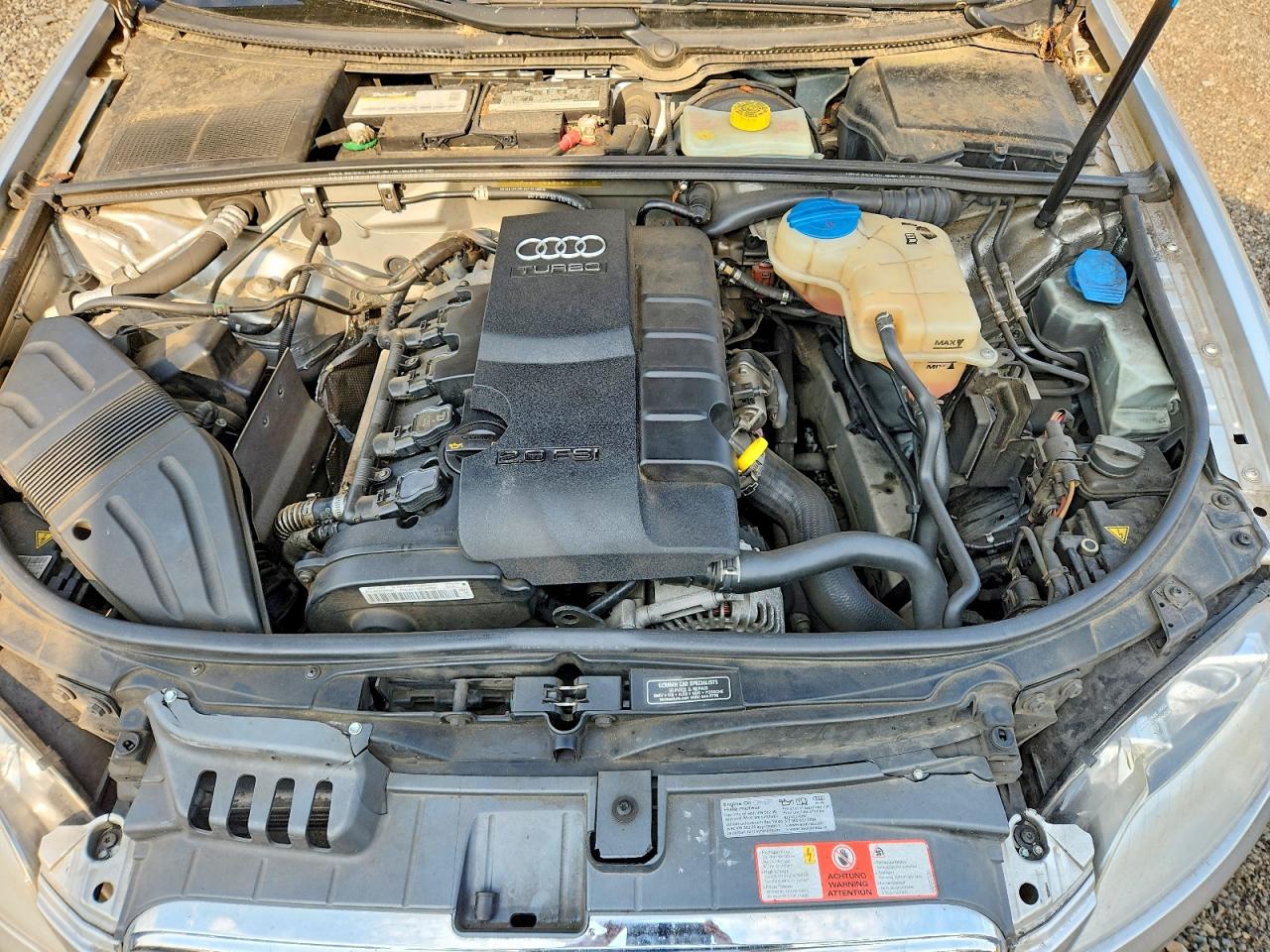 2007 Audi A4 2.0t Quattro Серебряный vin: WAUDF78E97A201311