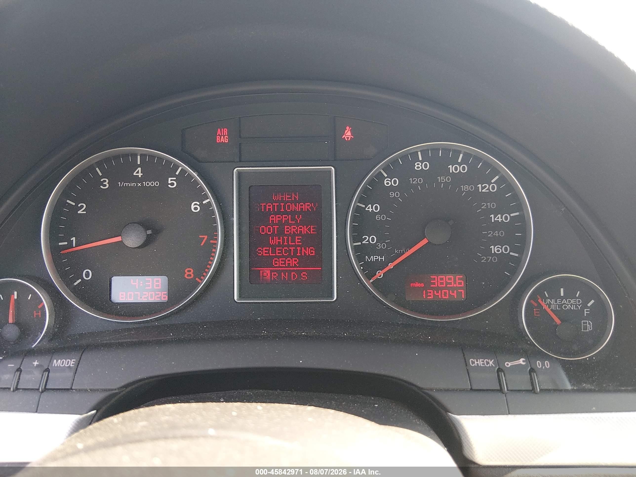 2007 Audi A4 2.0t Silver vin: WAUDF78E97A264392
