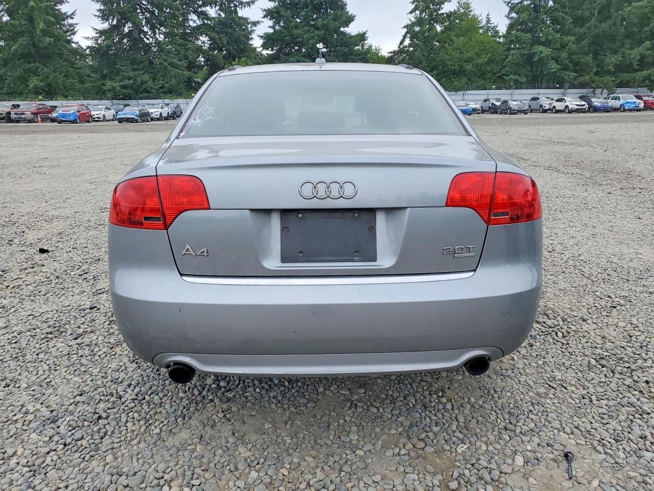 2008 Audi A4 2.0t Quattro Silver vin: WAUDF78E98A001255