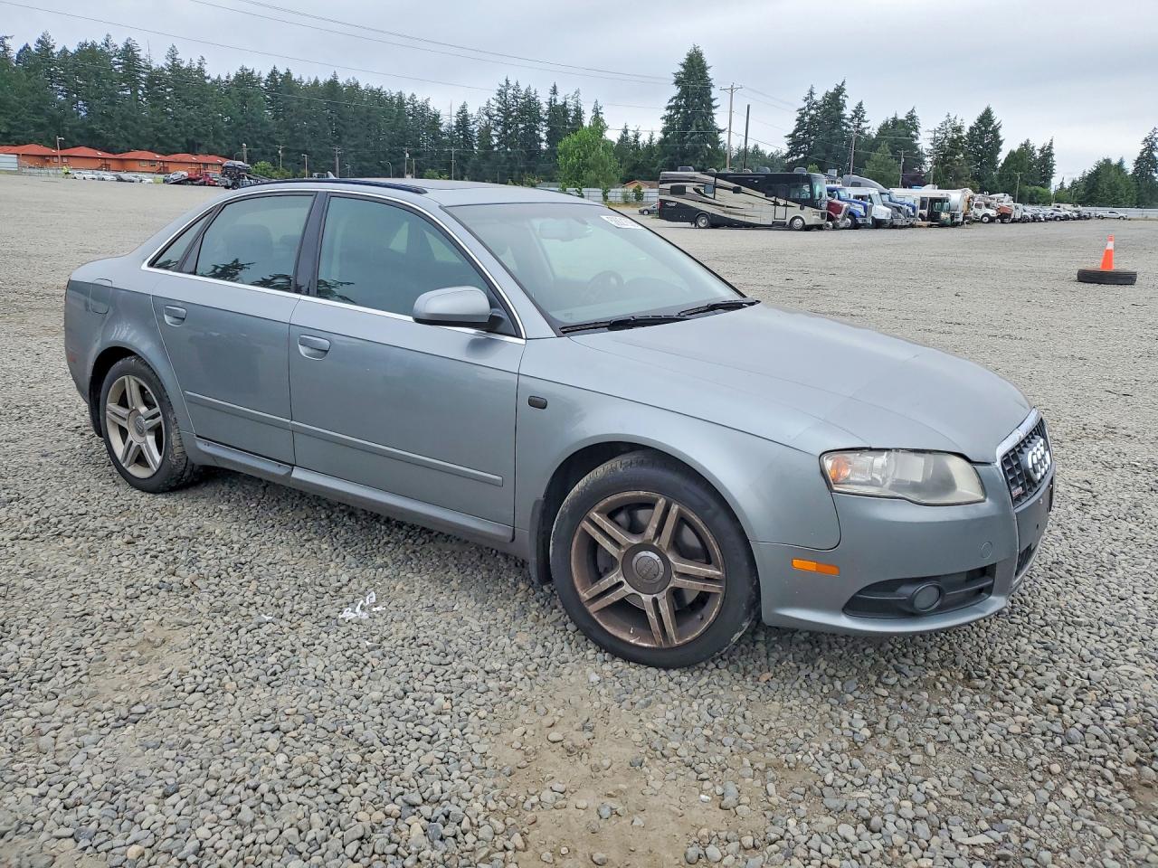 2008 Audi A4 2.0t Quattro Silver vin: WAUDF78E98A001255